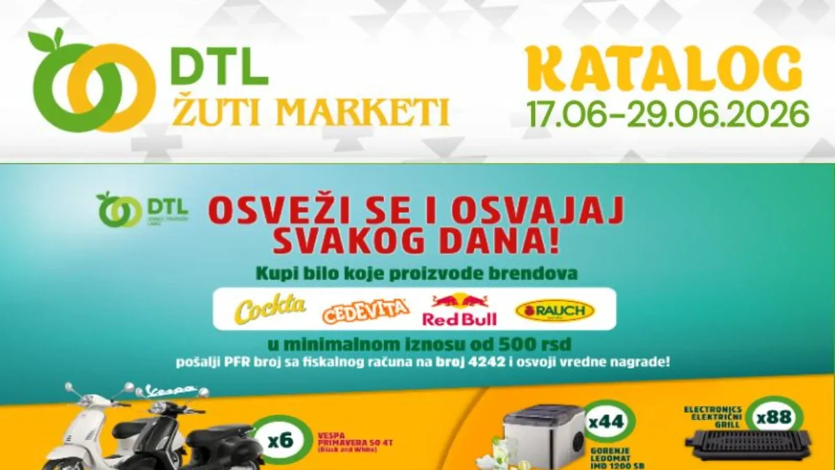 DTL Žuti Marketi akcija do 50% popusta do 29.06.2026
