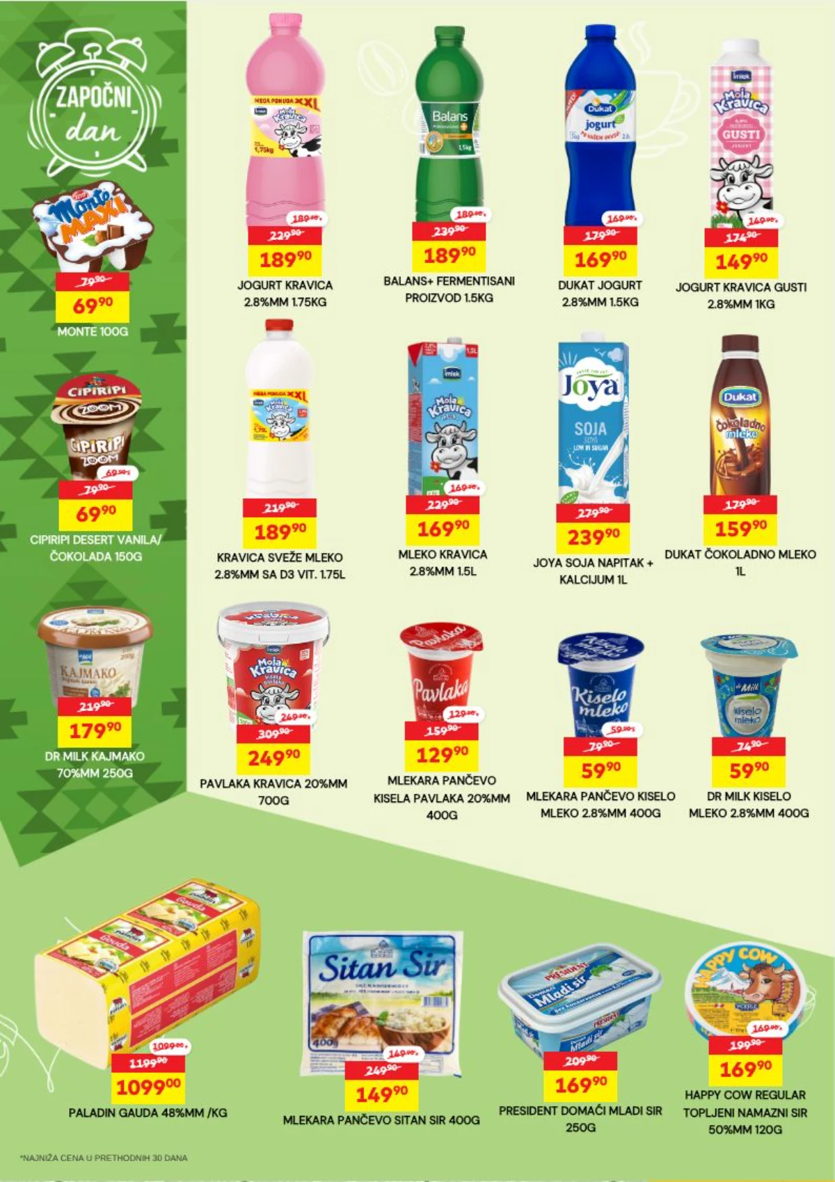 Mlečni proizvodi na akciji u DTL Žuti Marketi katalogu