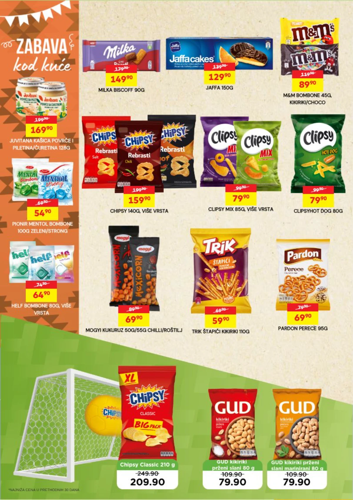 Grickalice, keks i slatkiši na akciji u DTL Žuti Marketi katalogu