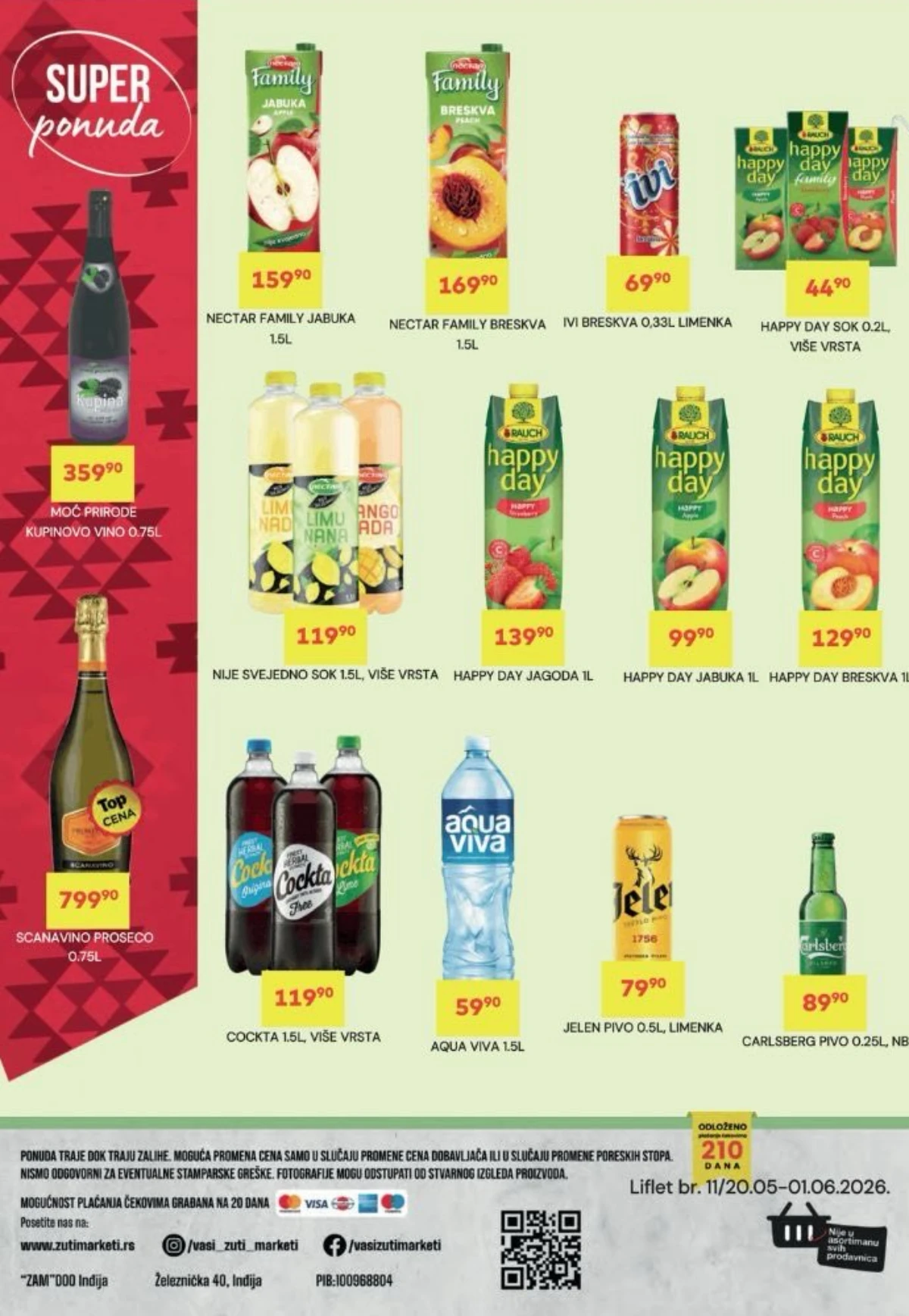 DTL Žuti Marketi katalog 20.05–01.06.2026 – sokovi, vino i pivo na akciji – strana 7 DTL Žuti Marketi akcija do 01.06.2026 – sokovi, prosecco, pivo i gazirana pića po nižim cenama