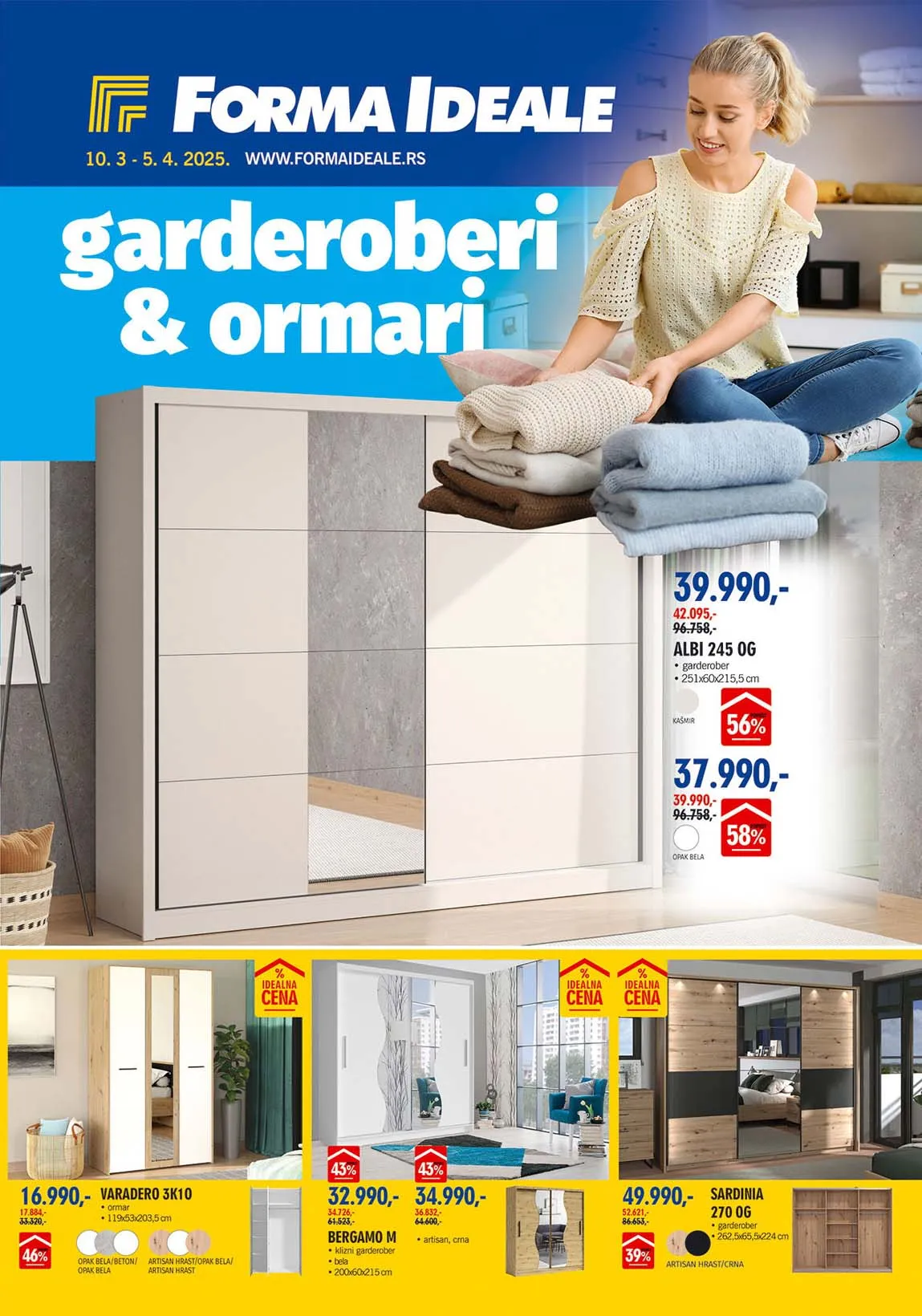 Forma ideale akcija Garderoberi i ormari katalog sniženja do 05.04.2025