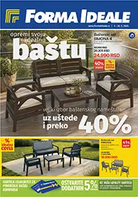 Forma Ideale katalog maj 2026 baštenski nameštaj do 58% popusta stolice od 990 RSD setovi akcija do 30.05.2026