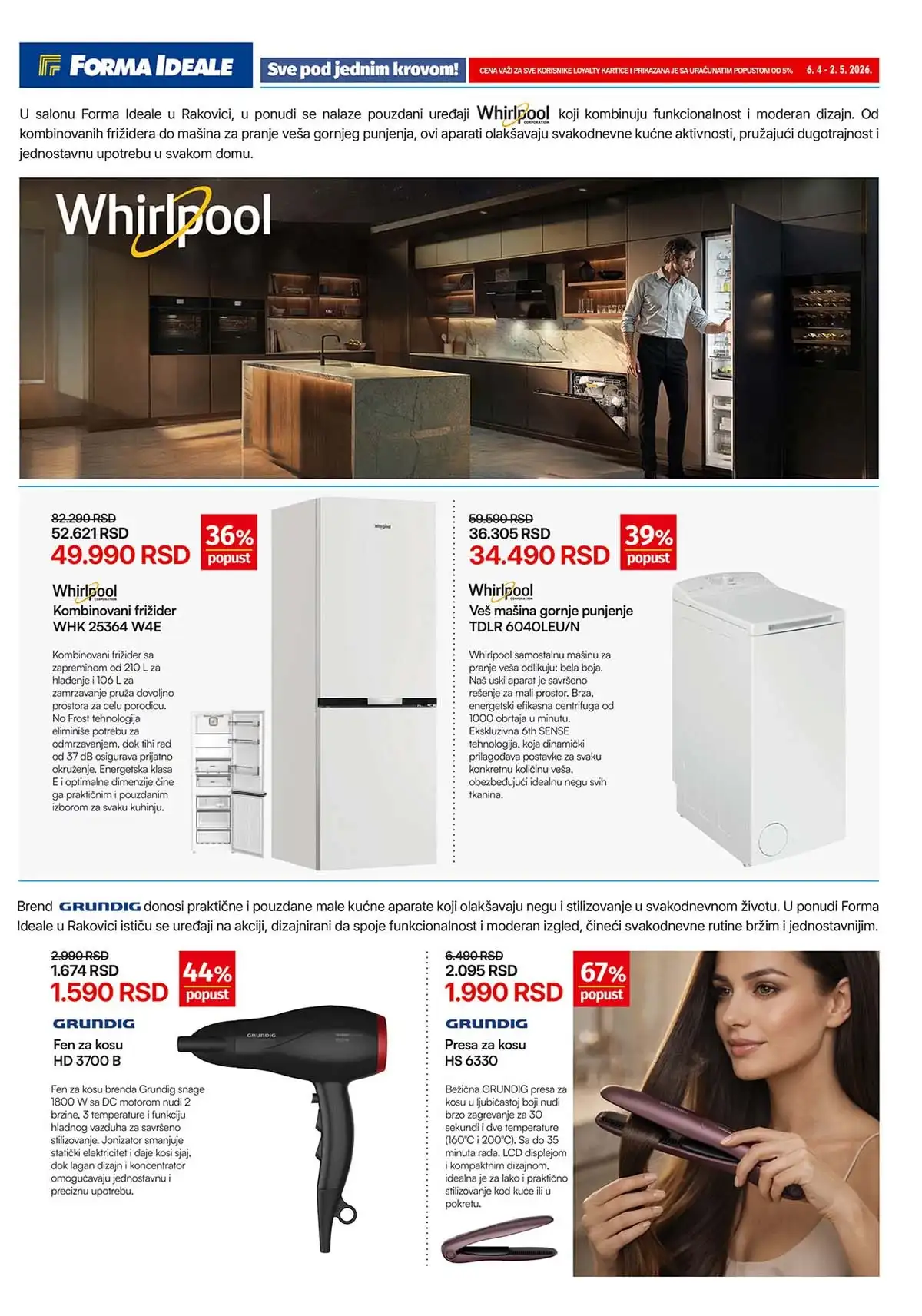 Forma Ideale Rakovica katalog strana 3 – akcijska ponuda bele tehnike i malih kućnih aparata