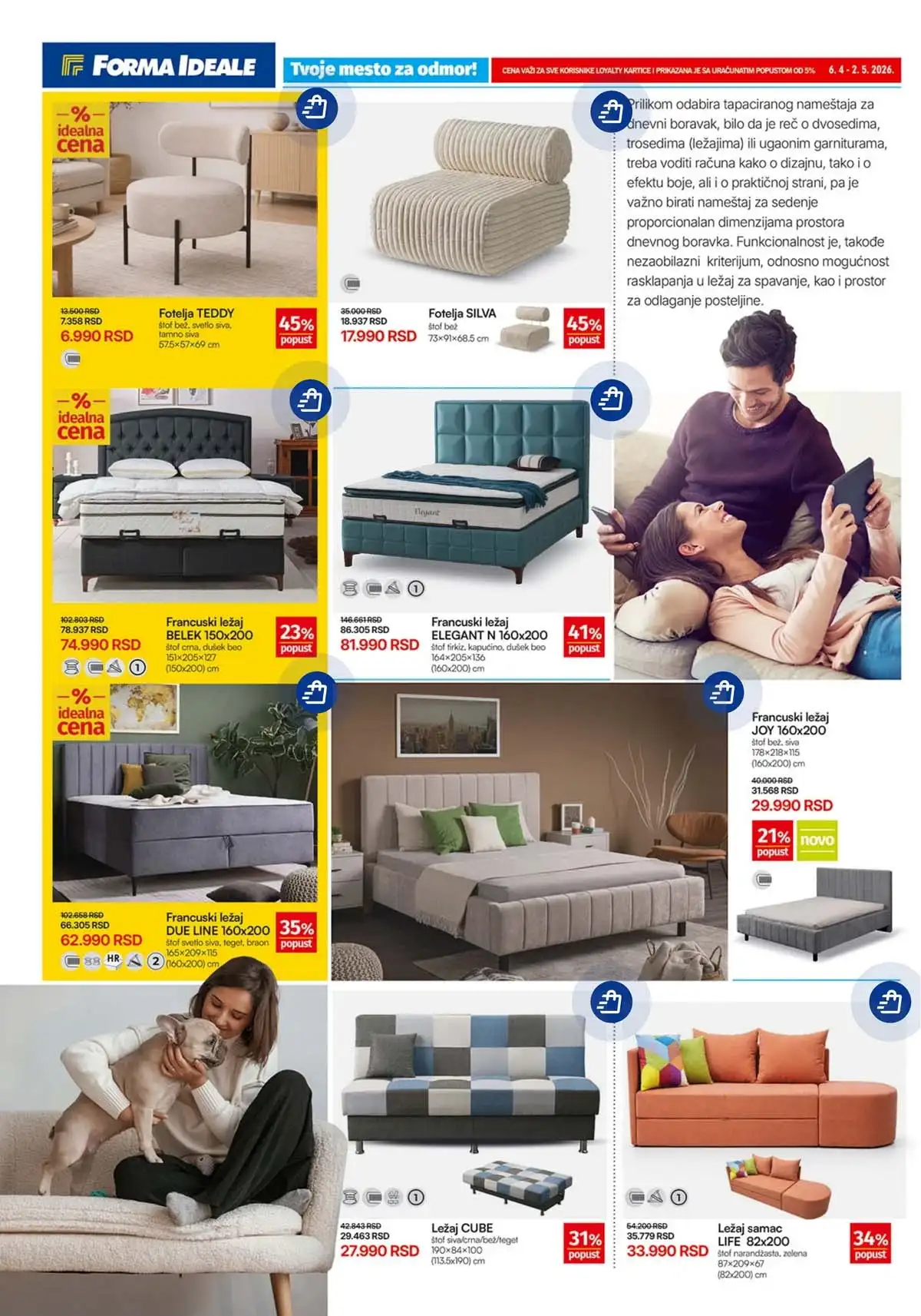 Forma Ideale katalog ugaone garniture akcija do 02.05.2026