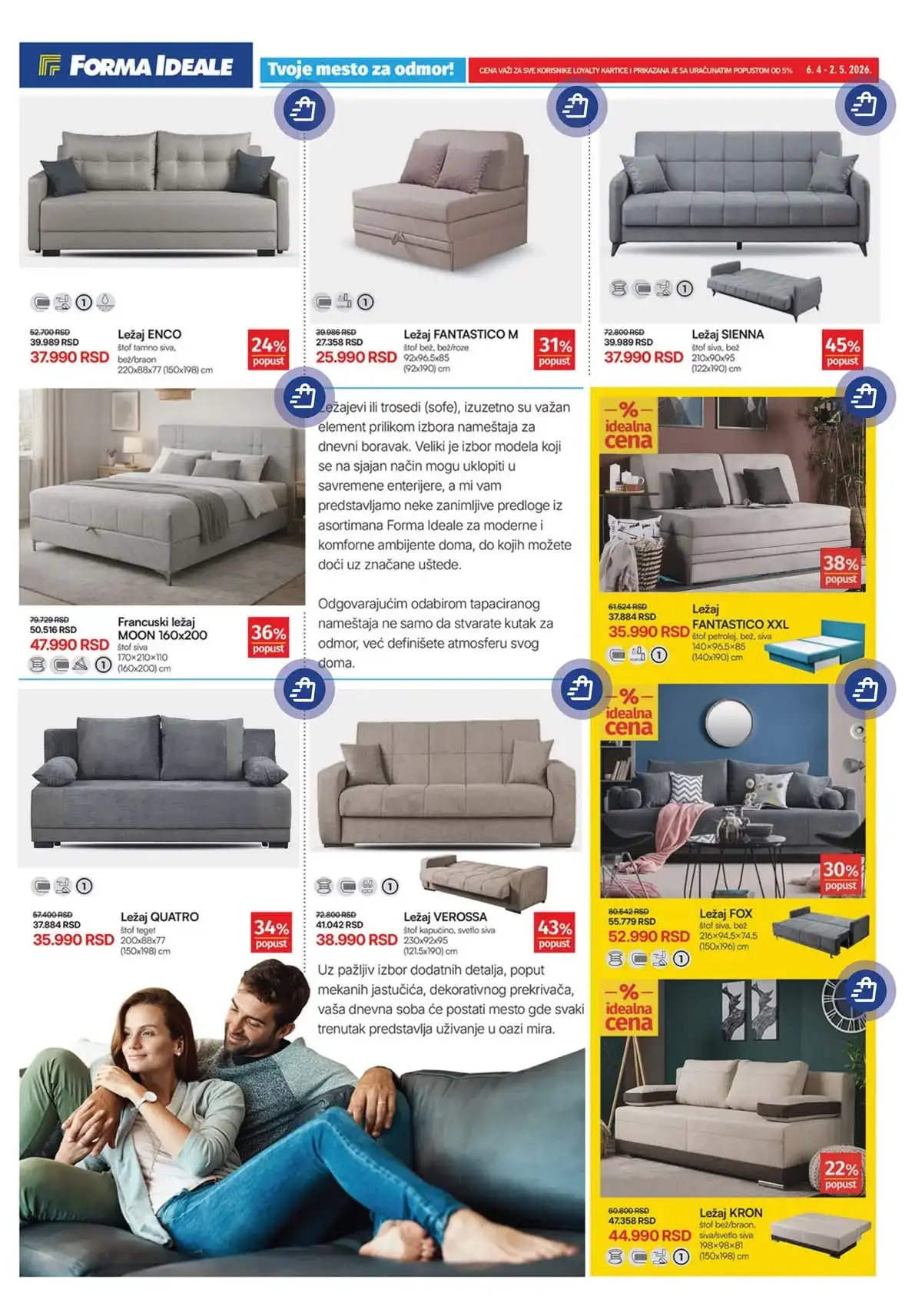 Forma Ideale katalog trosedi i dvosedi akcija do 02.05.2026