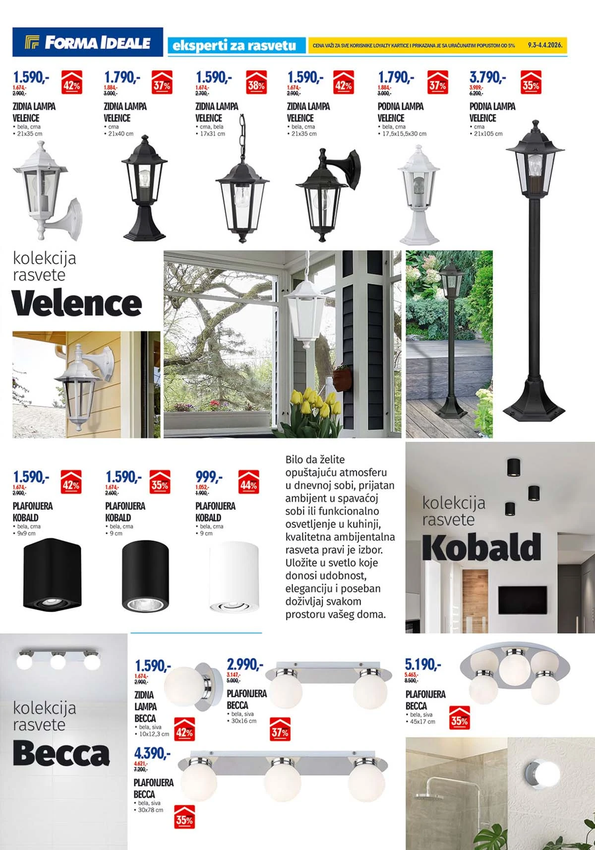 Forma Ideale katalog rasvete – plafonjere i dekorativna rasveta na sniženju do 4. aprila 2026.
