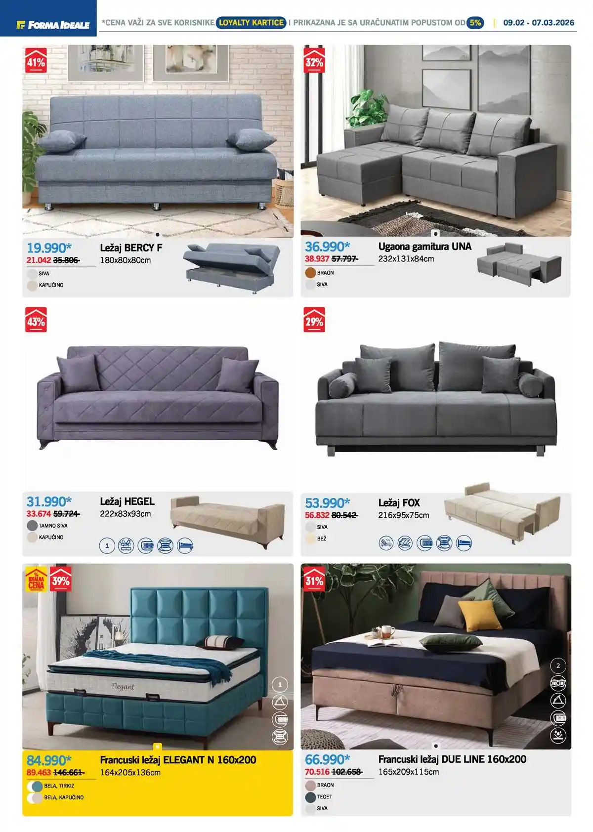 Forma Ideale katalog dnevne sobe – akcija do 7. marta 2026. Forma Ideale katalog nameštaja – dnevne sobe i garniture na akciji do 7. marta 2026.