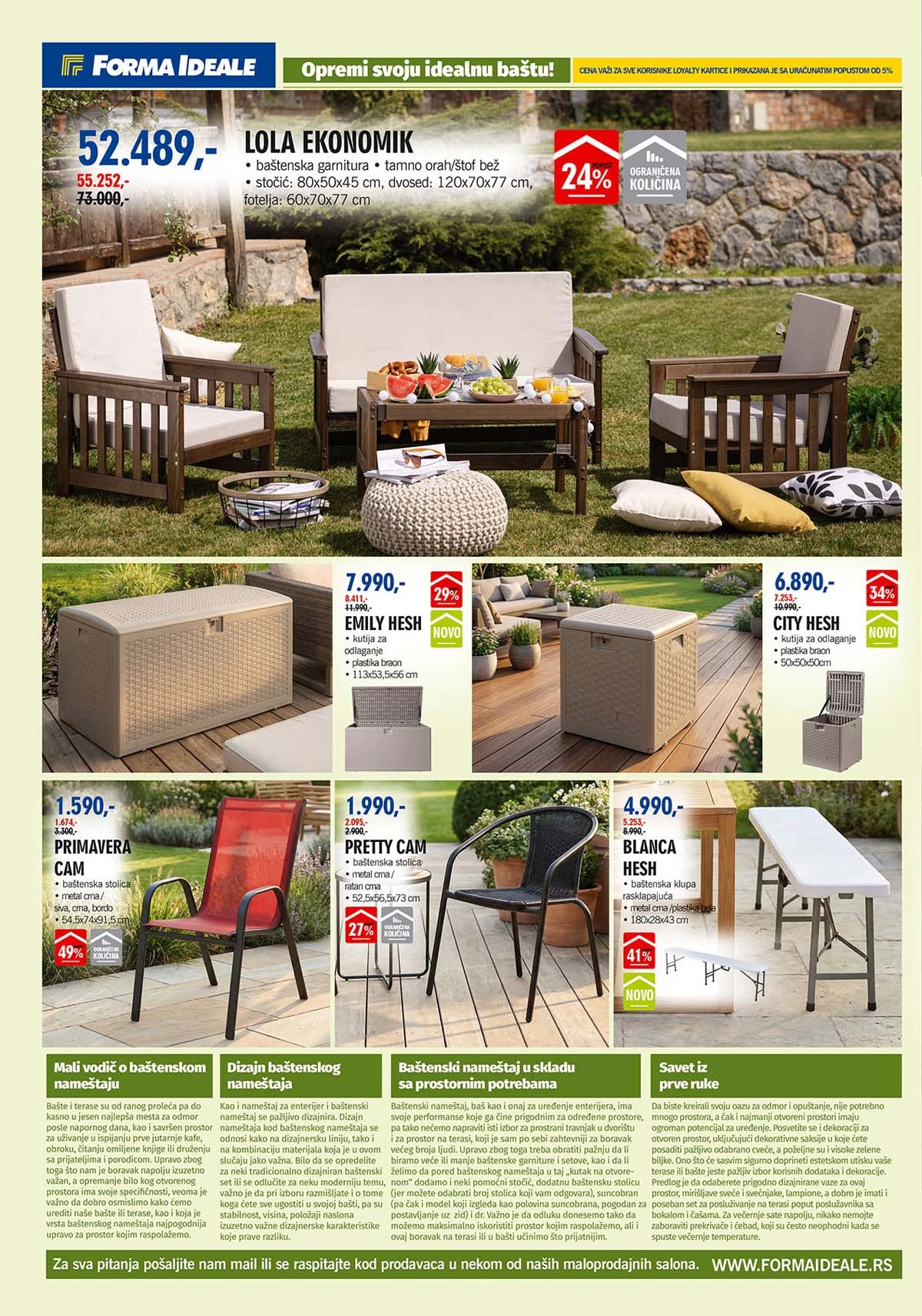 Forma Ideale katalog baštenski nameštaj – akcijska ponuda do 04. aprila 2026