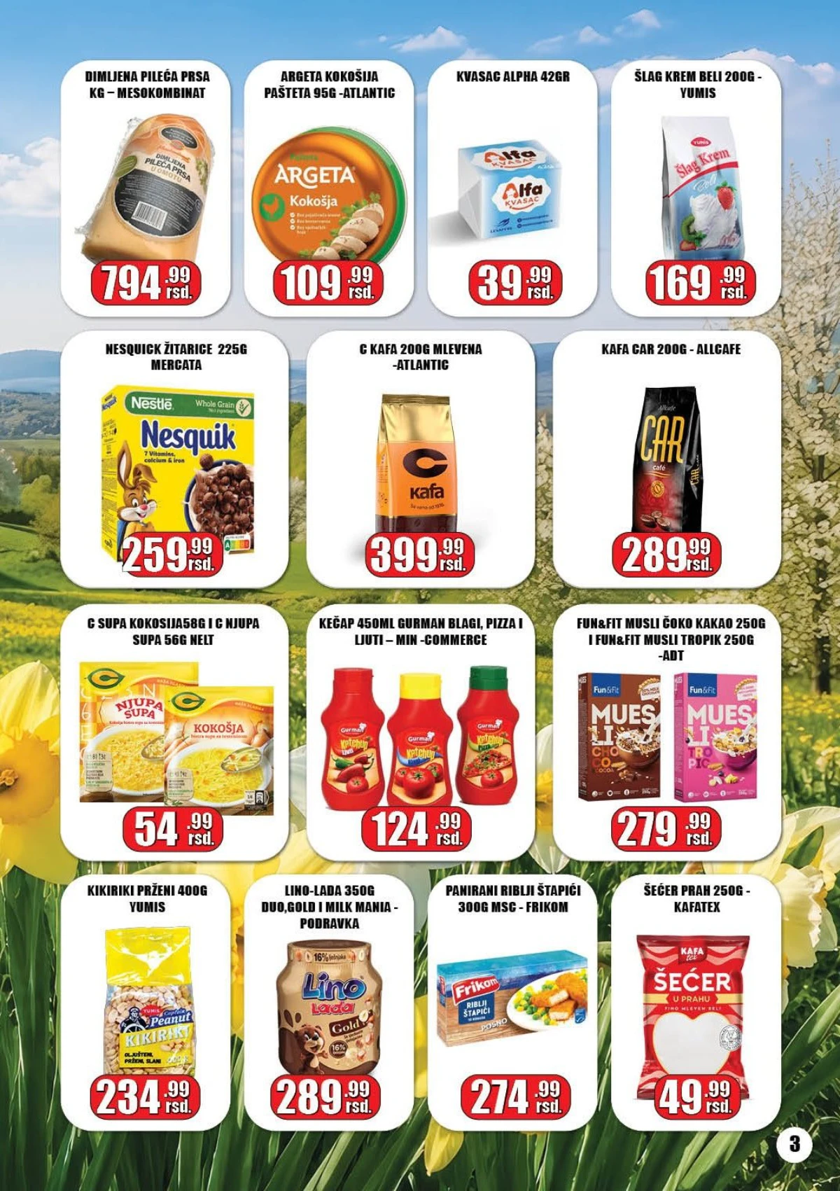 Gala Market katalog strana 3 – kafa, slatkiši, musli i prehrambeni proizvodi na sniženju