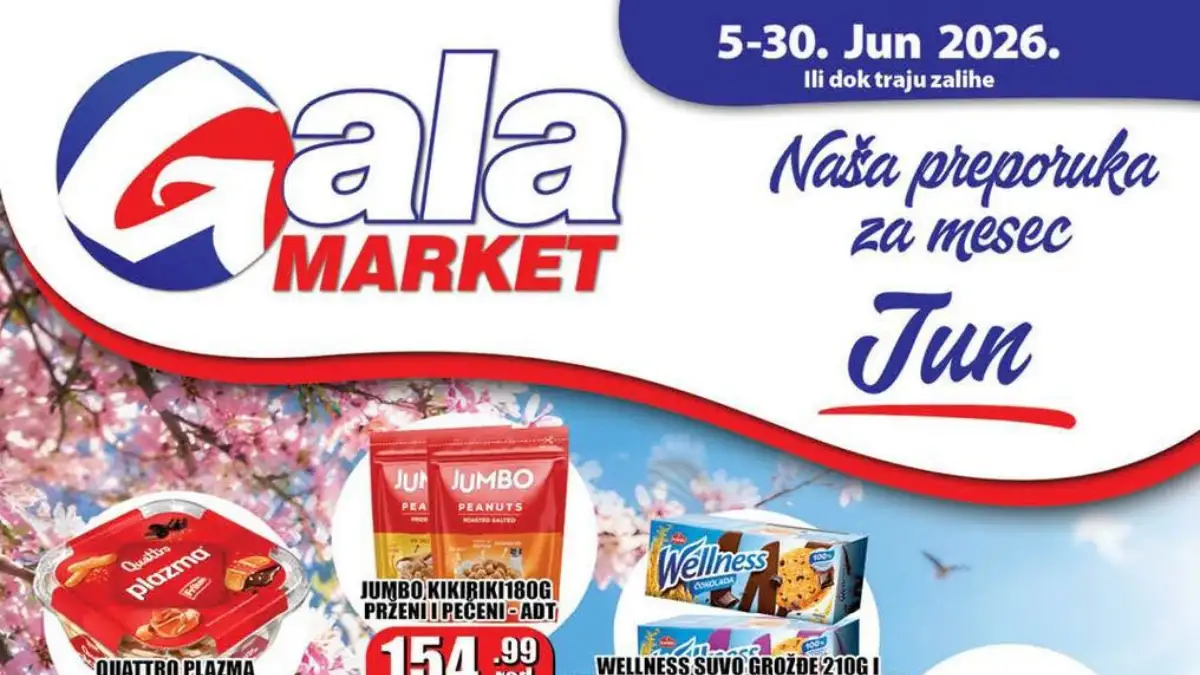Gala Market katalog jun 2026 – akcijske cene prehrane, pića i kućne hemije