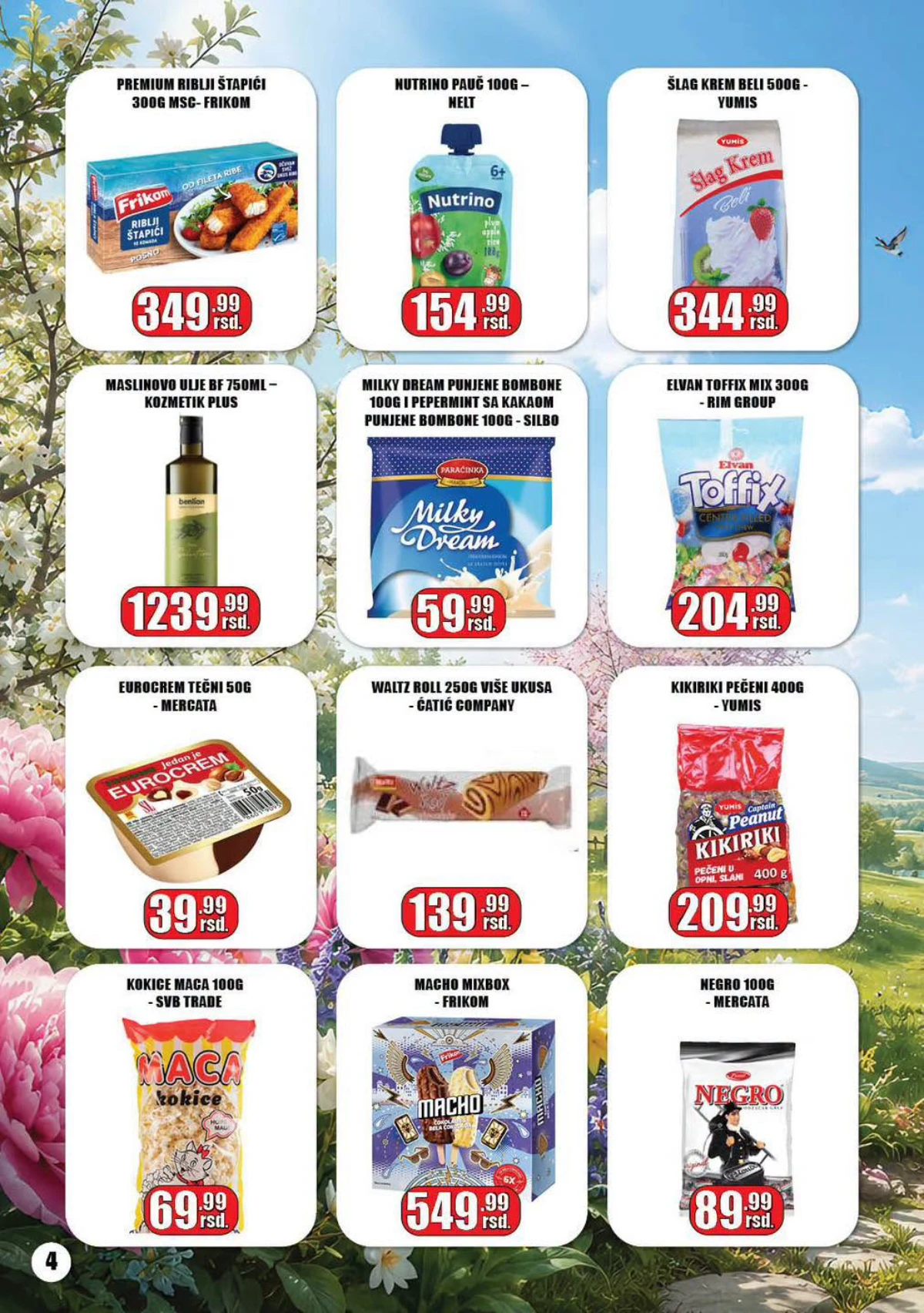 Gala Market katalog strana 4 – Eurocrem, kikiriki, slatkiši i zamrznuti proizvodi na akciji