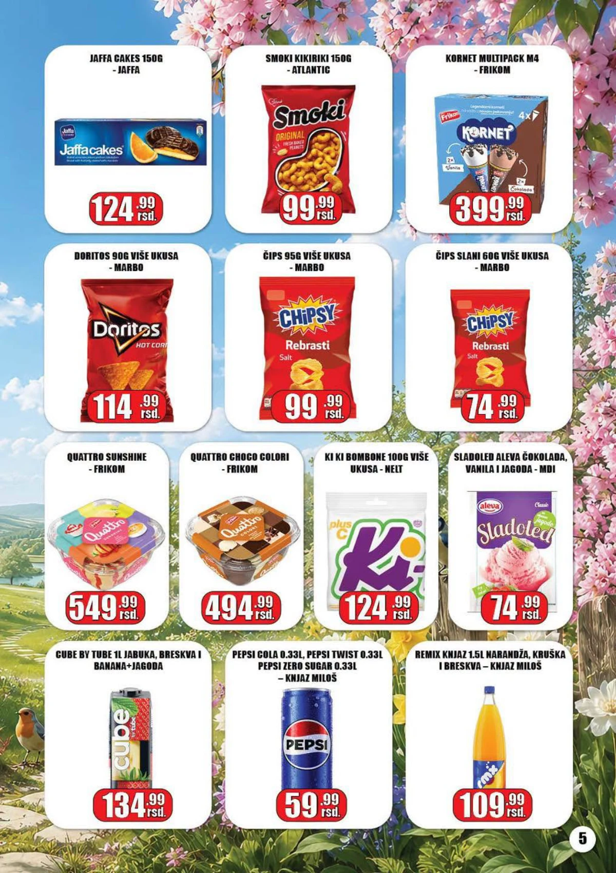 Gala Market katalog strana 5 – Pepsi, čips, Smoki, sladoledi i sokovi na akciji