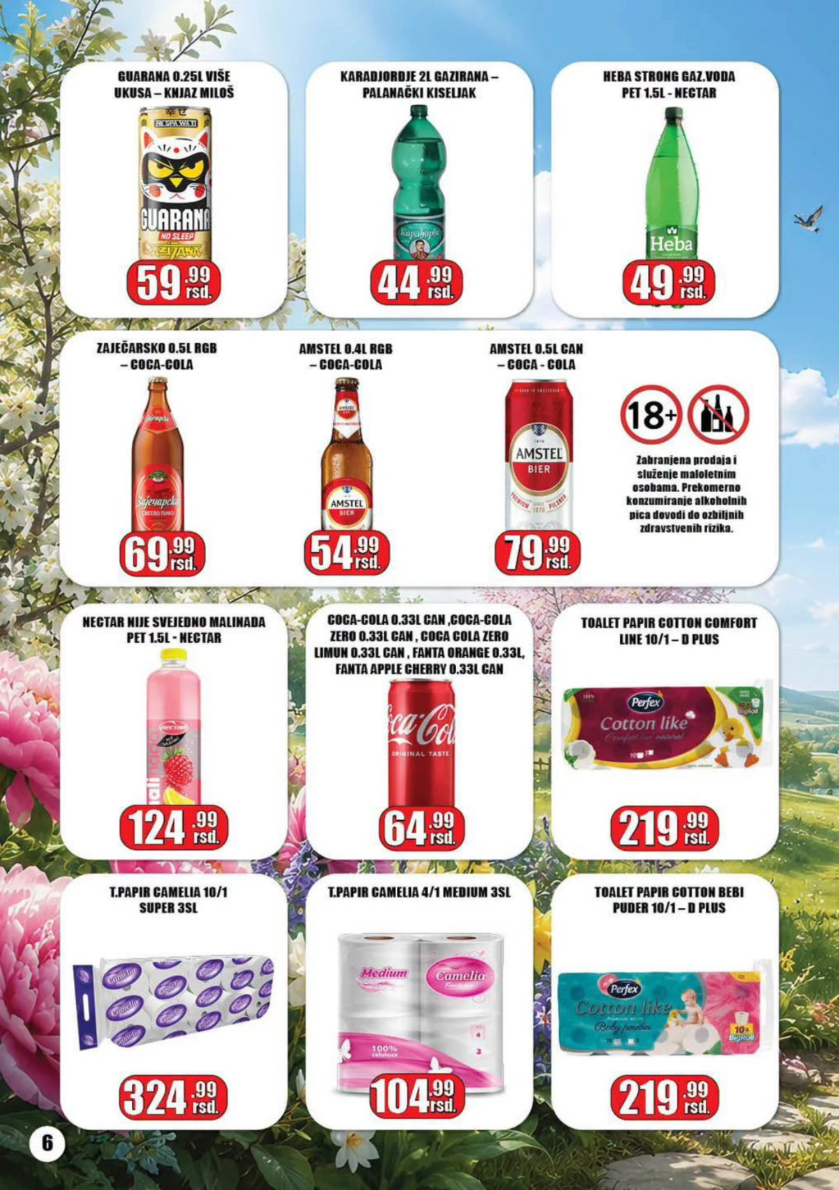 Gala Market katalog strana 6 – voda, sokovi, pivo i toalet papir na akciji