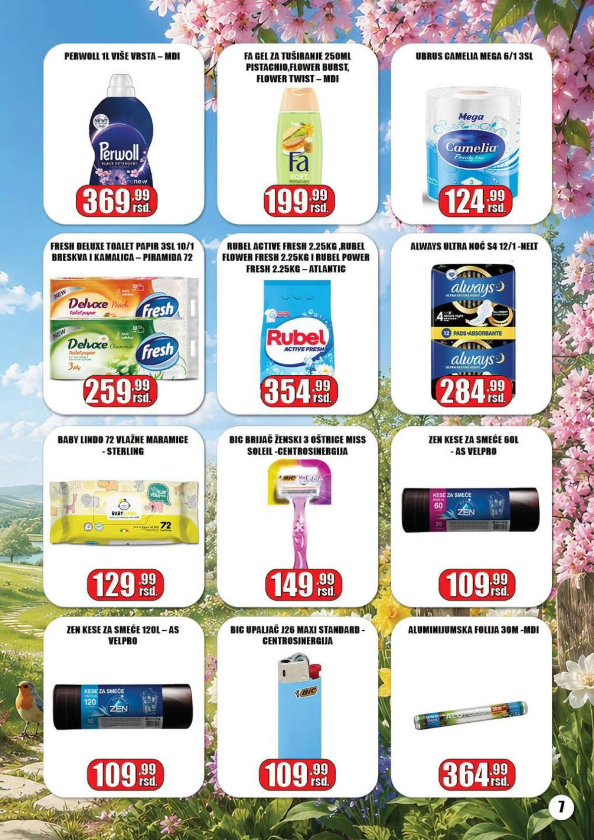 Gala Market katalog strana 7 – deterdženti, higijenski proizvodi i kućna hemija na akciji