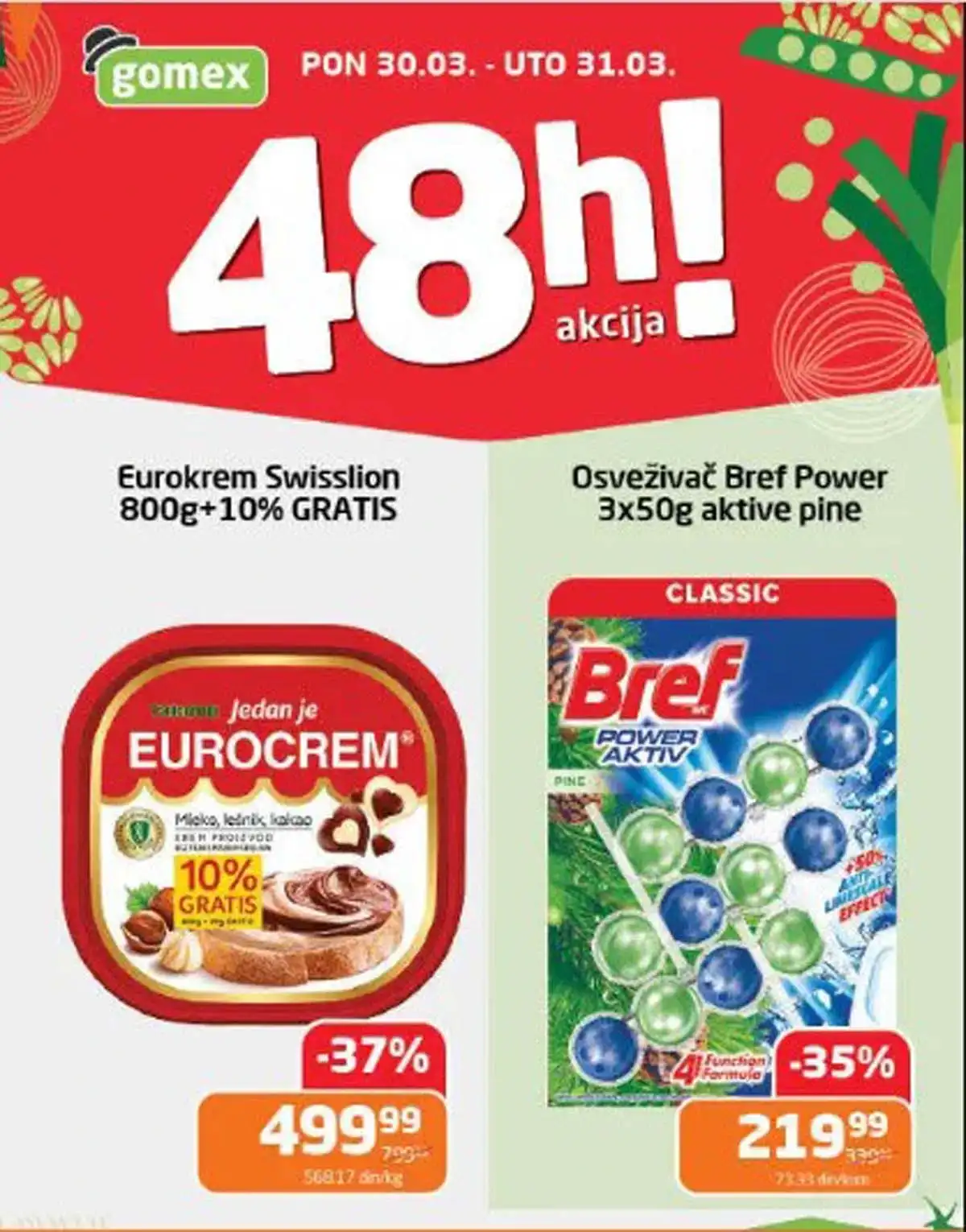 Gomex akcija 48 sati sniženja do 38 posto do 31. marta 2026