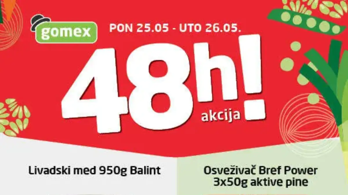 Gomex akcija 48h do 26.05.2026 – vikend sniženja i Blic akcija u novom katalogu