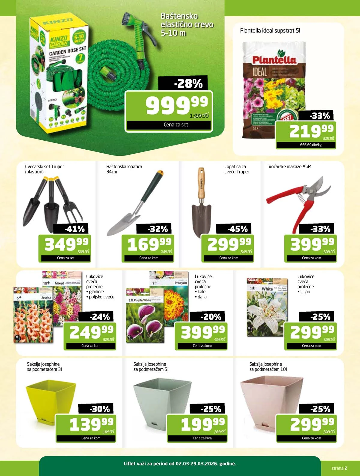 Gomex Dolazi proleće tematski magazin Tvoja kuća tvoja bašta strana 2 Gomex akcija Dolazi proleće katalog strana 2 sniženja do 29. marta 2026