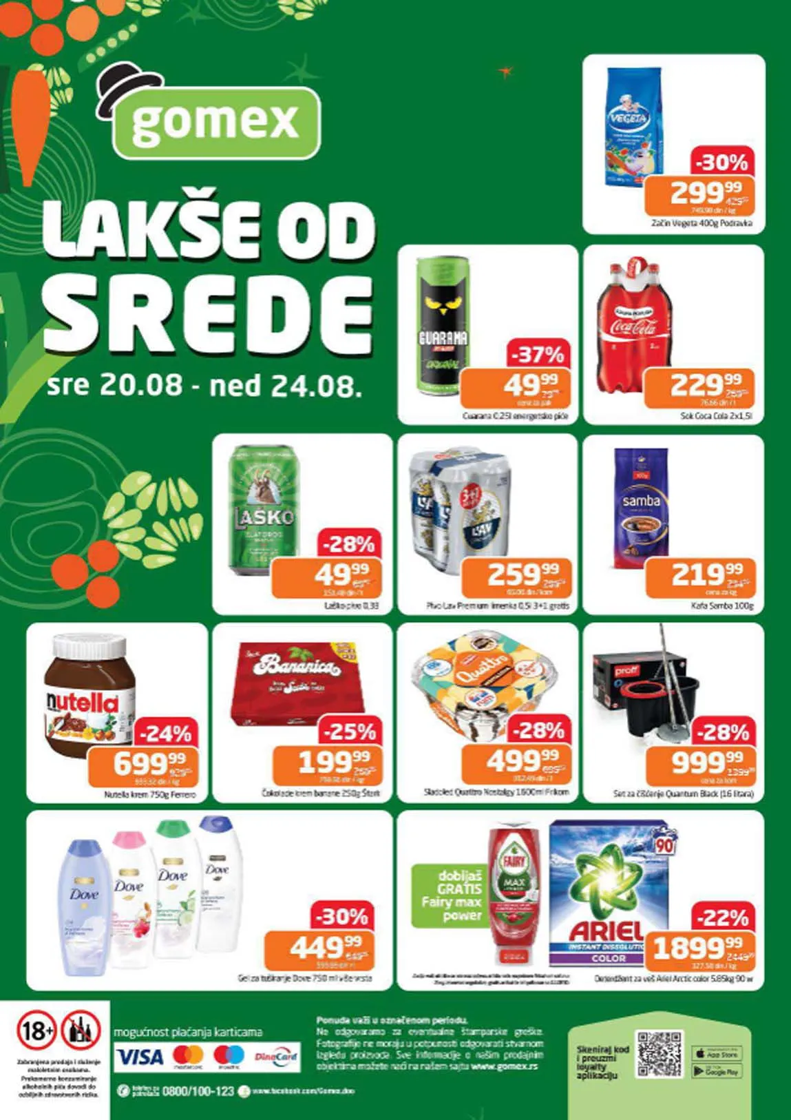 Gomex – Lakše od srede akcija | Sniženja do 24.08.2025.