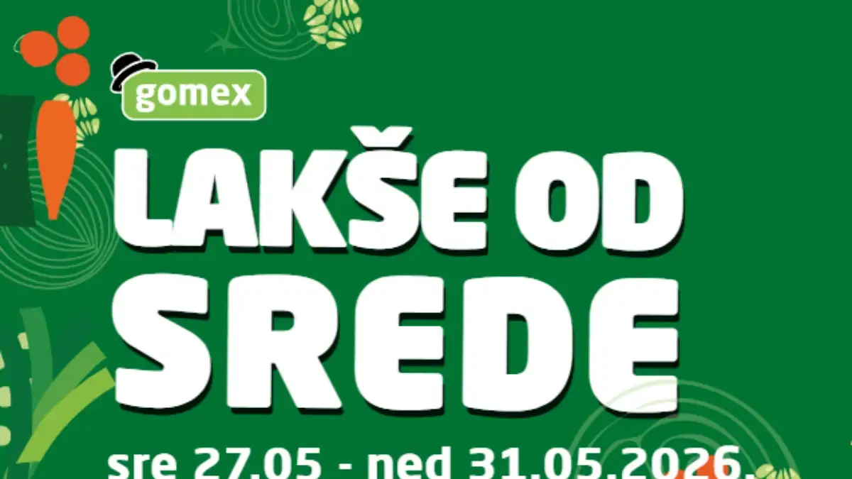 Gomex Lakše od srede katalog do 31. maja 2026 – krompir, kobasica, pavlaka, mleko i prehrana na akciji