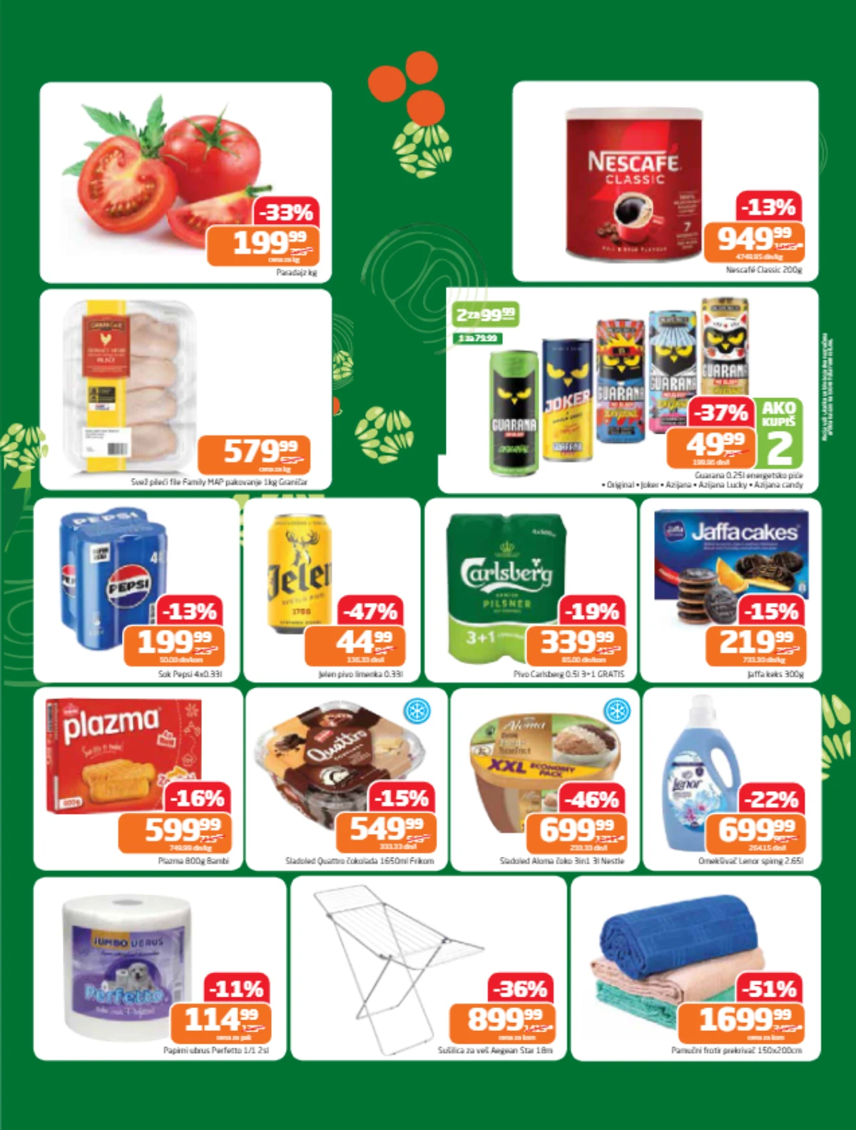Gomex katalog strana 2 Lakše od srede akcija – paradajz, kafa, pivo, sladoled i kućne potrepštine na popustu