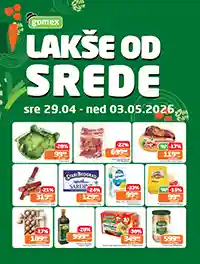 Gomex Lakše od srede sniženja do 03. maja 2026 katalog akcija Srbija