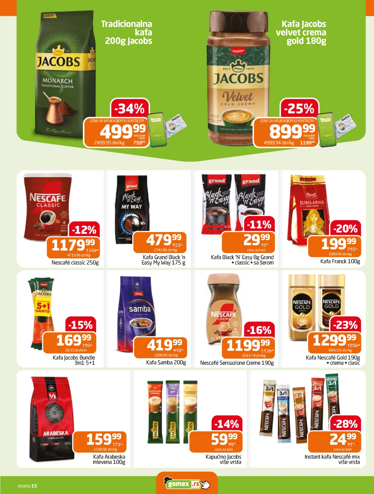 Gomex katalog strana 15 – proizvodi na sniženju