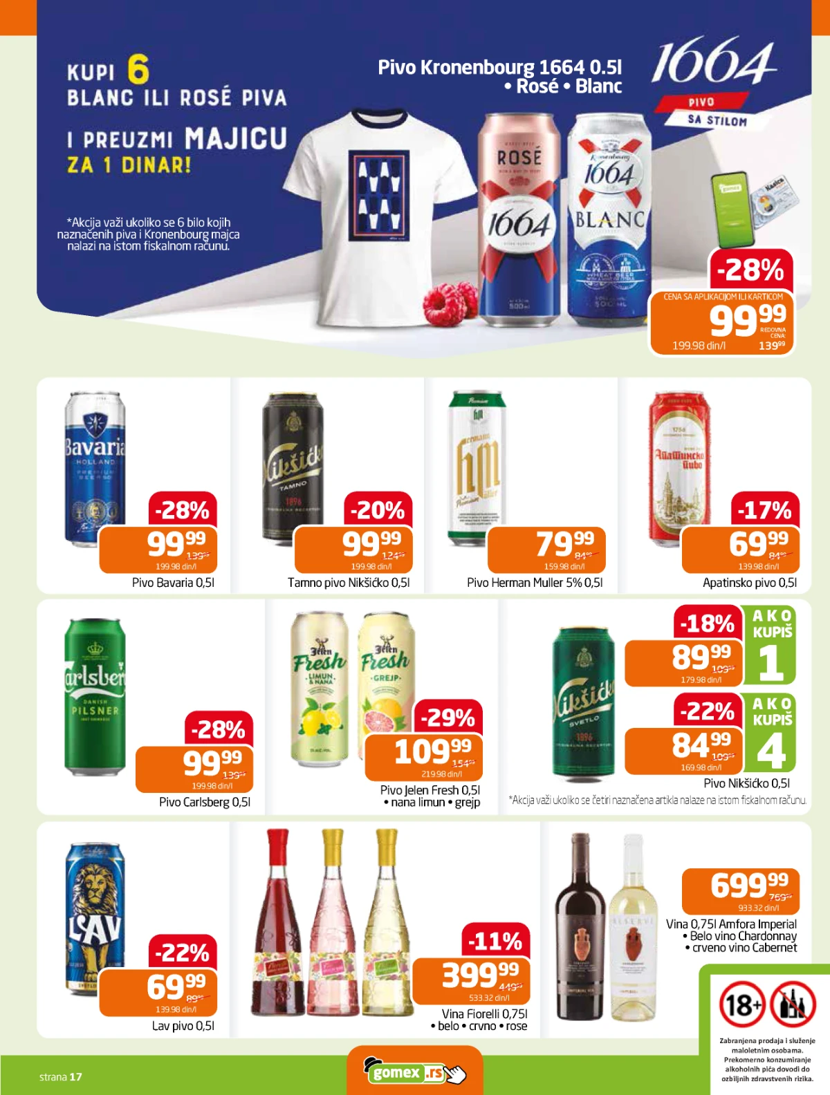 Gomex katalog strana 17 – sniženja u Gomex marketima