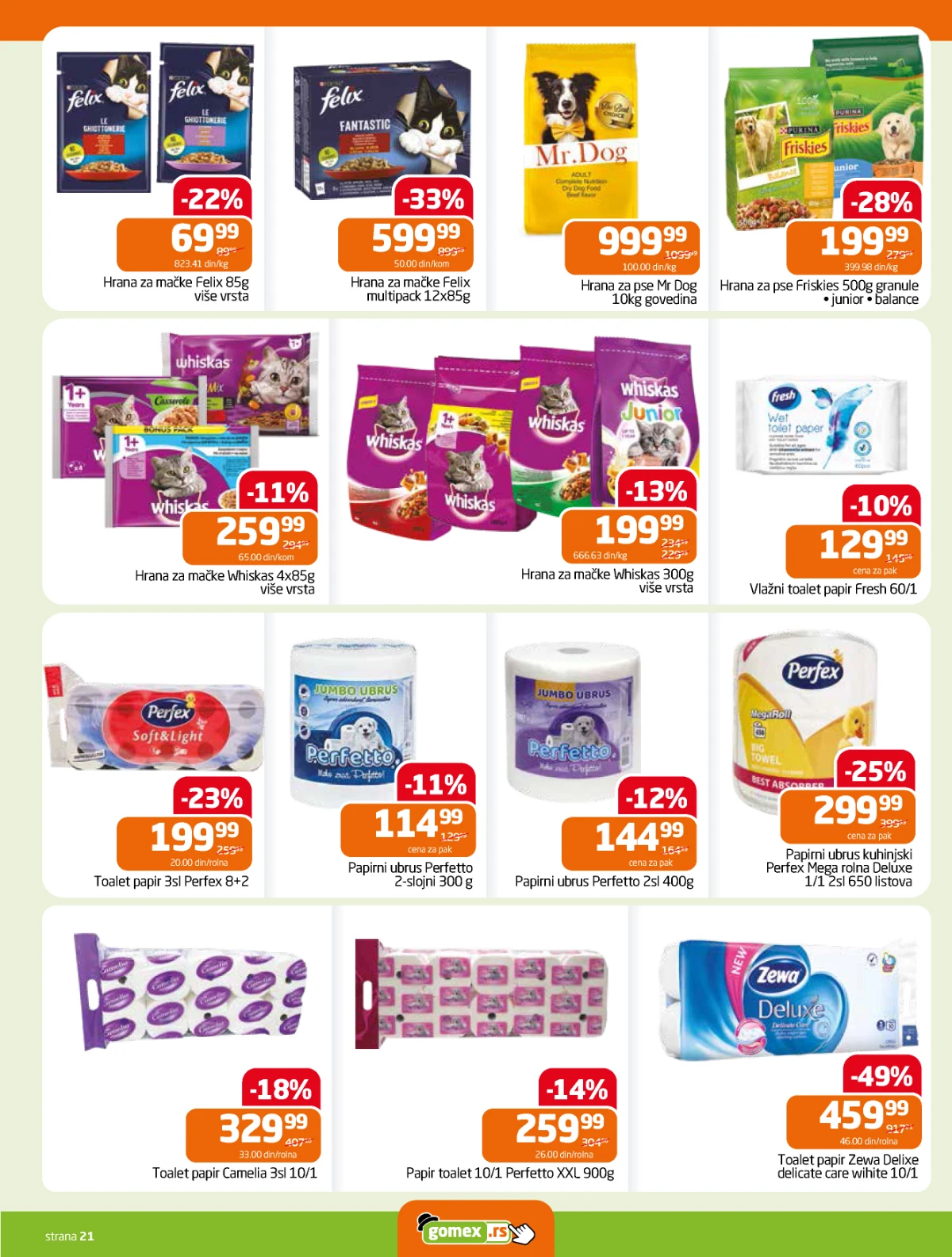 Gomex katalog strana 21 – dodatne uštede i popusti