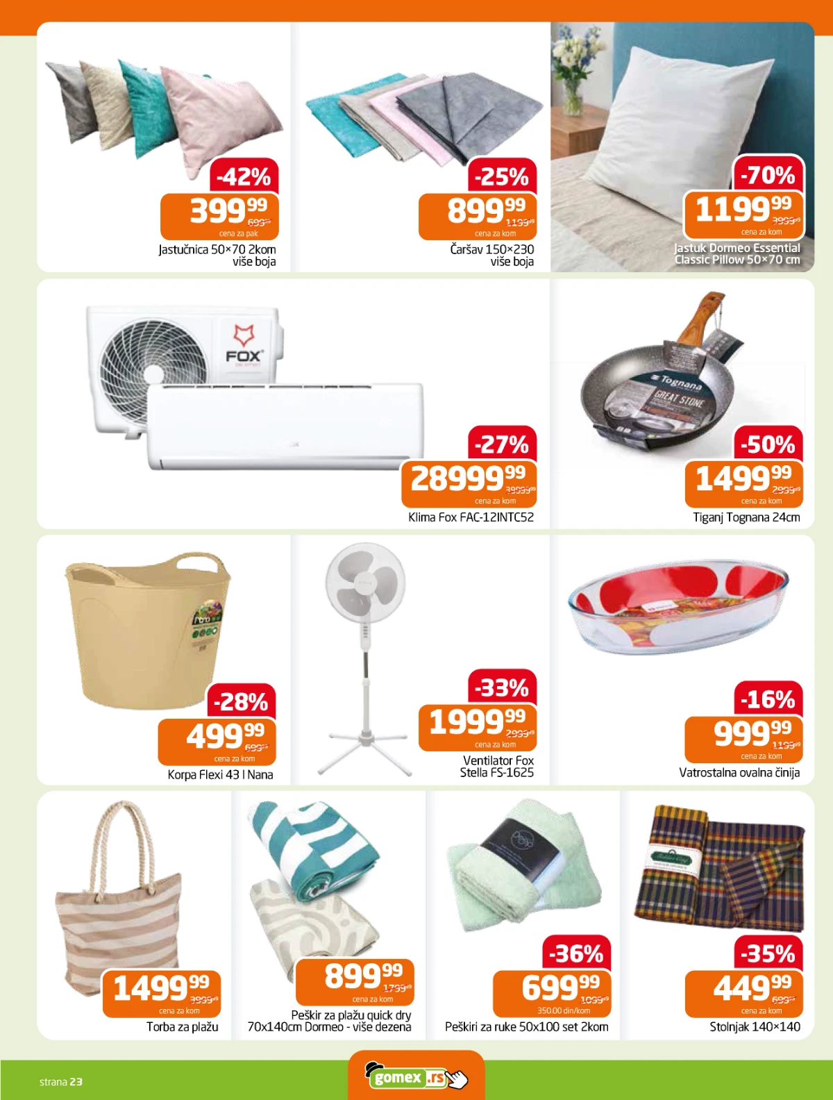 Gomex katalog strana 23 – završne akcijske ponude