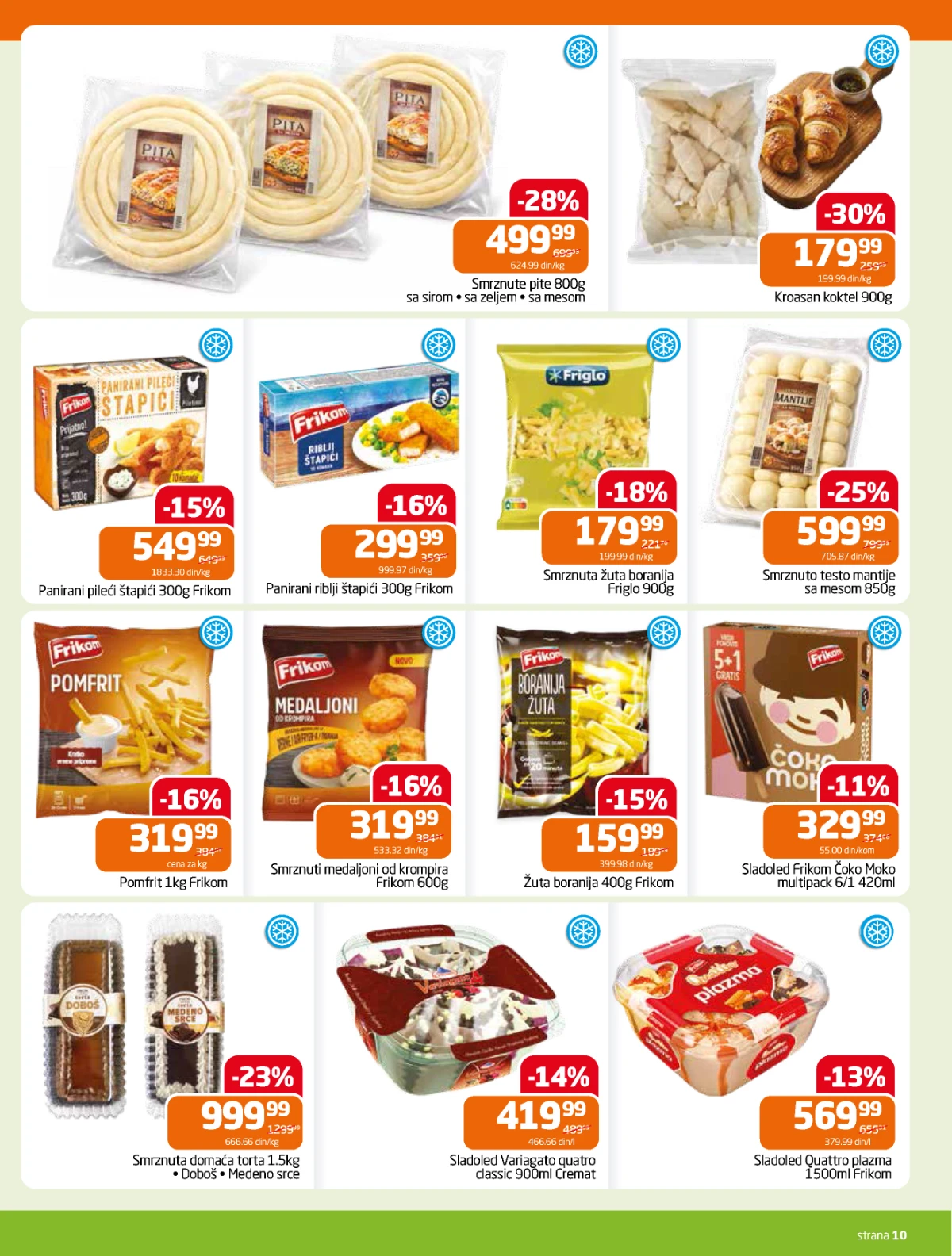 Gomex katalog strana 10 – zamrznuta hrana i sladoledi