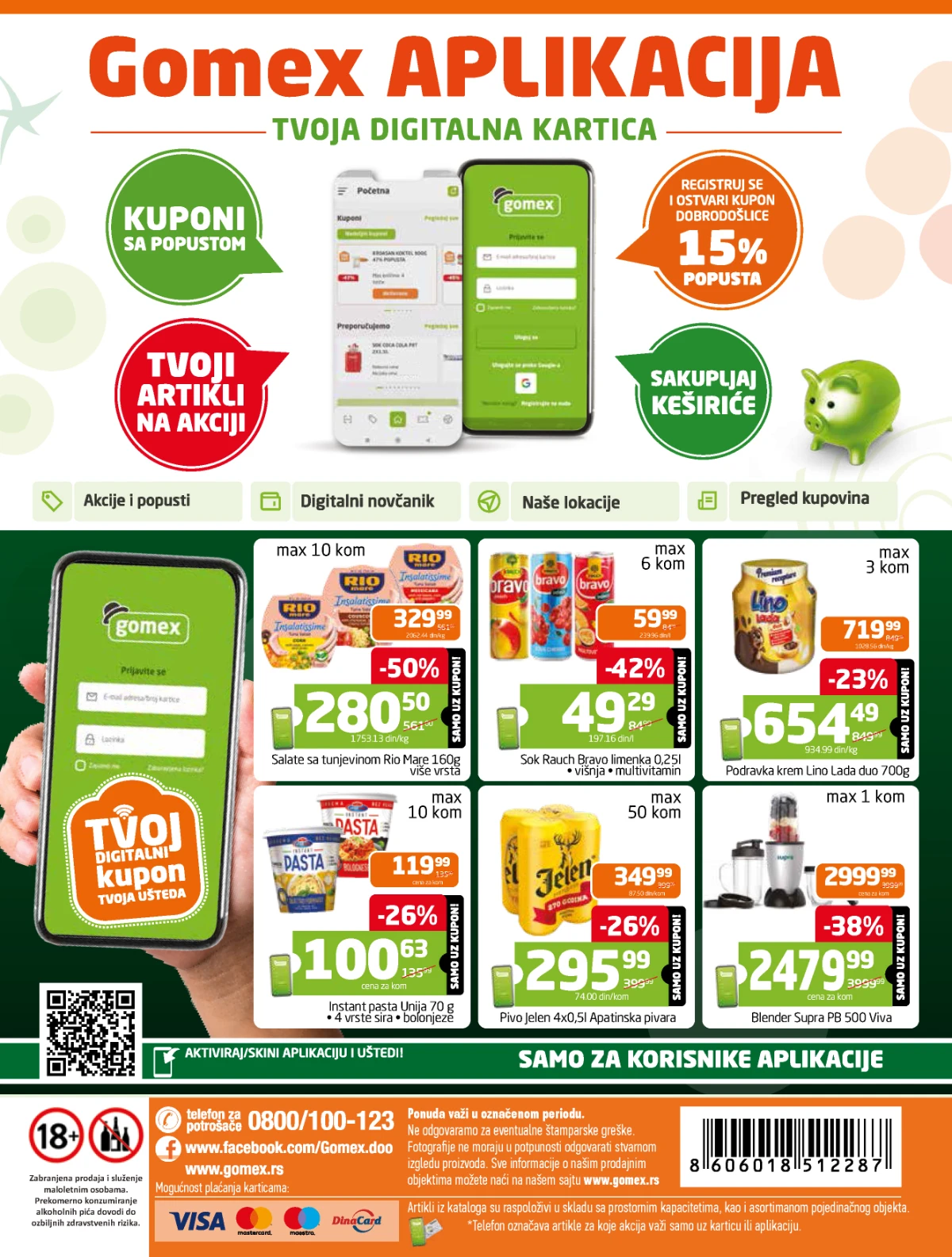 Gomex katalog strana 28 – Gomex aplikacija, kuponi i digitalna kartica