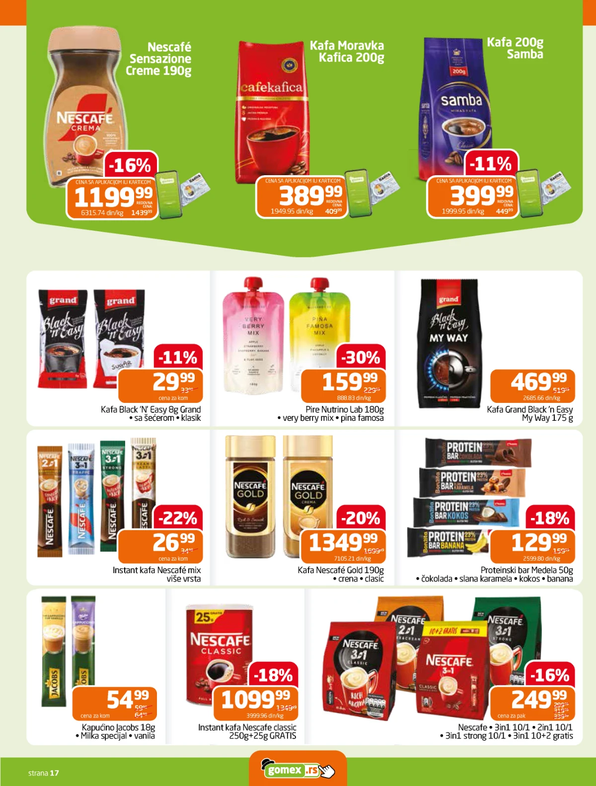 Gomex katalog akcija 13–26.05.2026 – kafa i napici po akcijskim cenama Gomex akcija maj 2026 – kafa, čajevi i topli napici