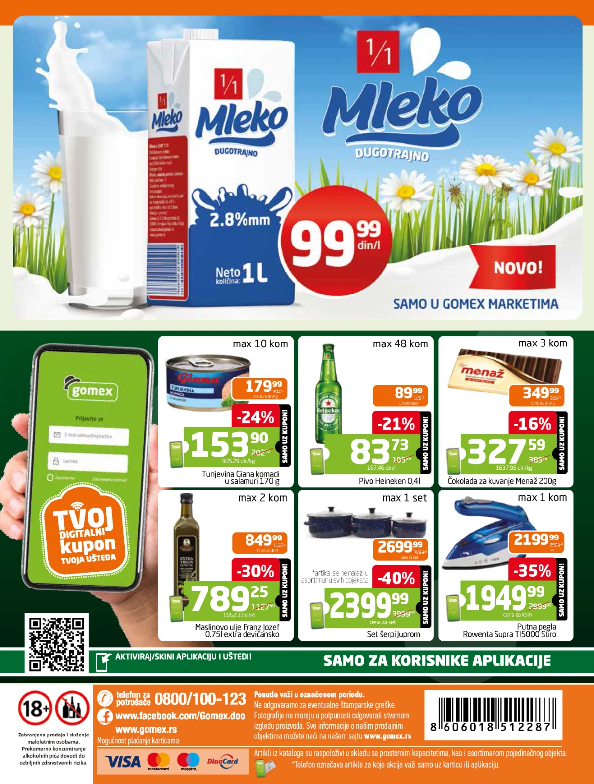 Gomex katalog akcija 13–26.05.2026 – dodatna sniženja i ponude Gomex akcija maj 2026 – završna strana kataloga sa dodatnim popustima