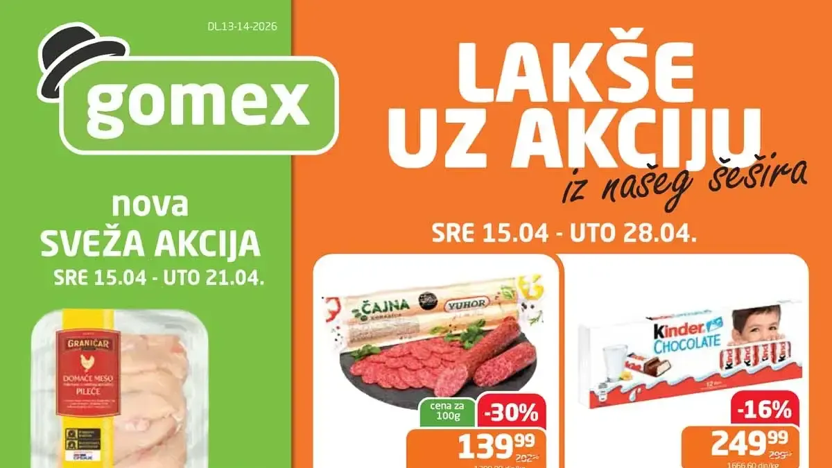 Gomex akcija Lakše iz našeg šešira katalog sniženja do 28. aprila 2026