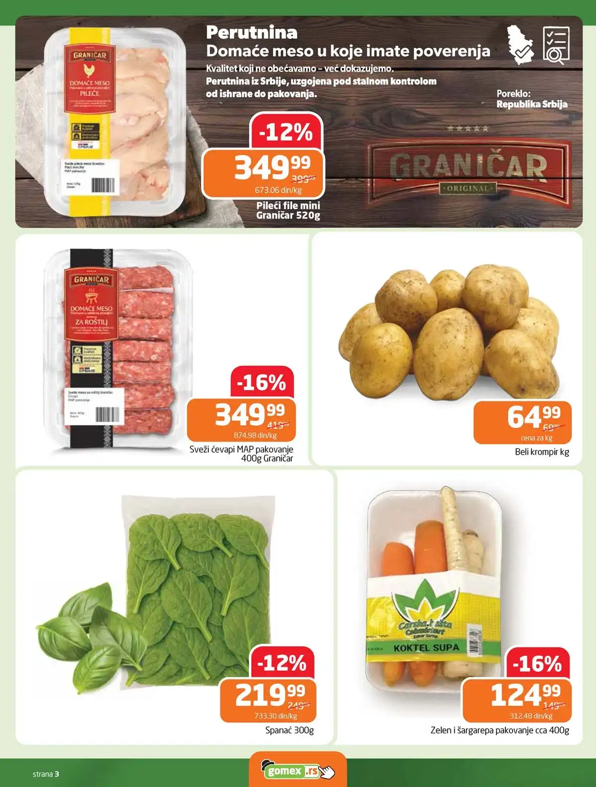 Gomex akcija Lakše iz našeg šešira katalog strana 3 sniženja do 28. aprila 2026