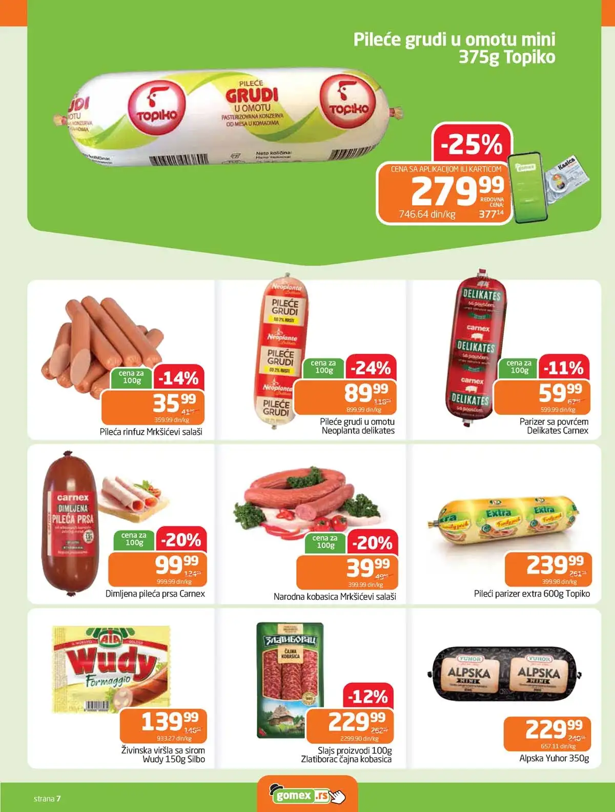 Gomex akcija Lakše iz našeg šešira katalog strana 7 sniženja do 28. aprila 2026