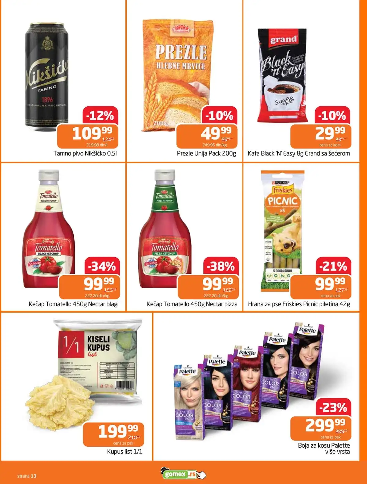 Gomex akcija Lakše iz našeg šešira katalog strana 13 sniženja do 28. aprila 2026