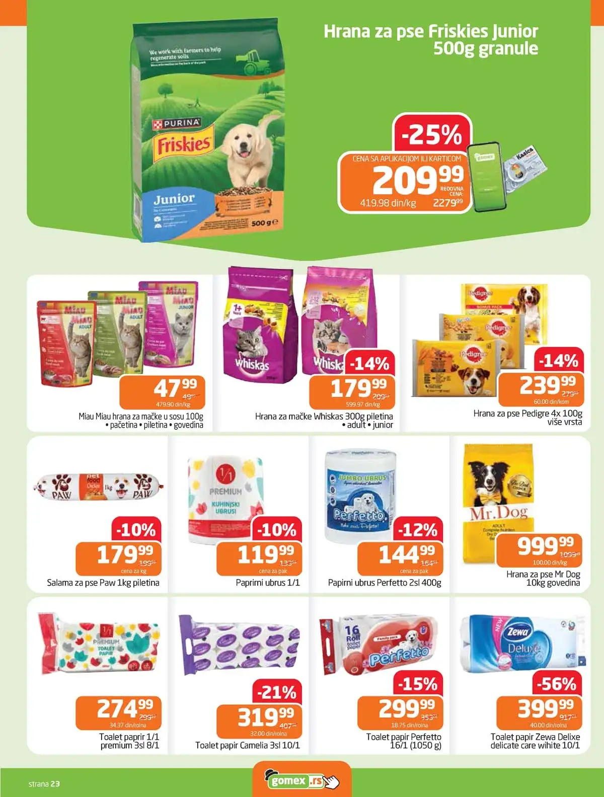 Gomex akcija Lakše iz našeg šešira katalog strana 23 sniženja do 28. aprila 2026