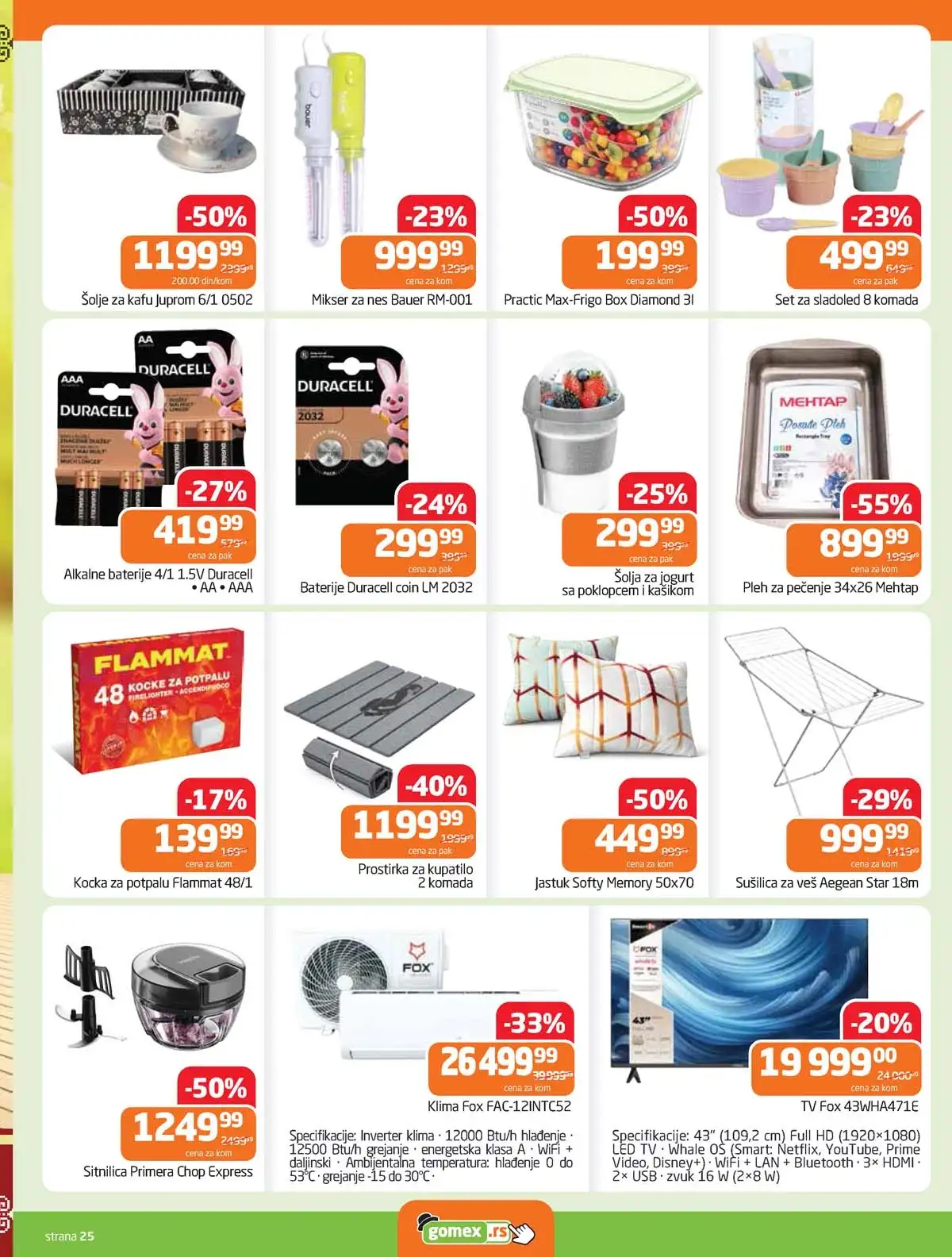Gomex akcija Lakše iz našeg šešira katalog strana 25 sniženja do 28. aprila 2026
