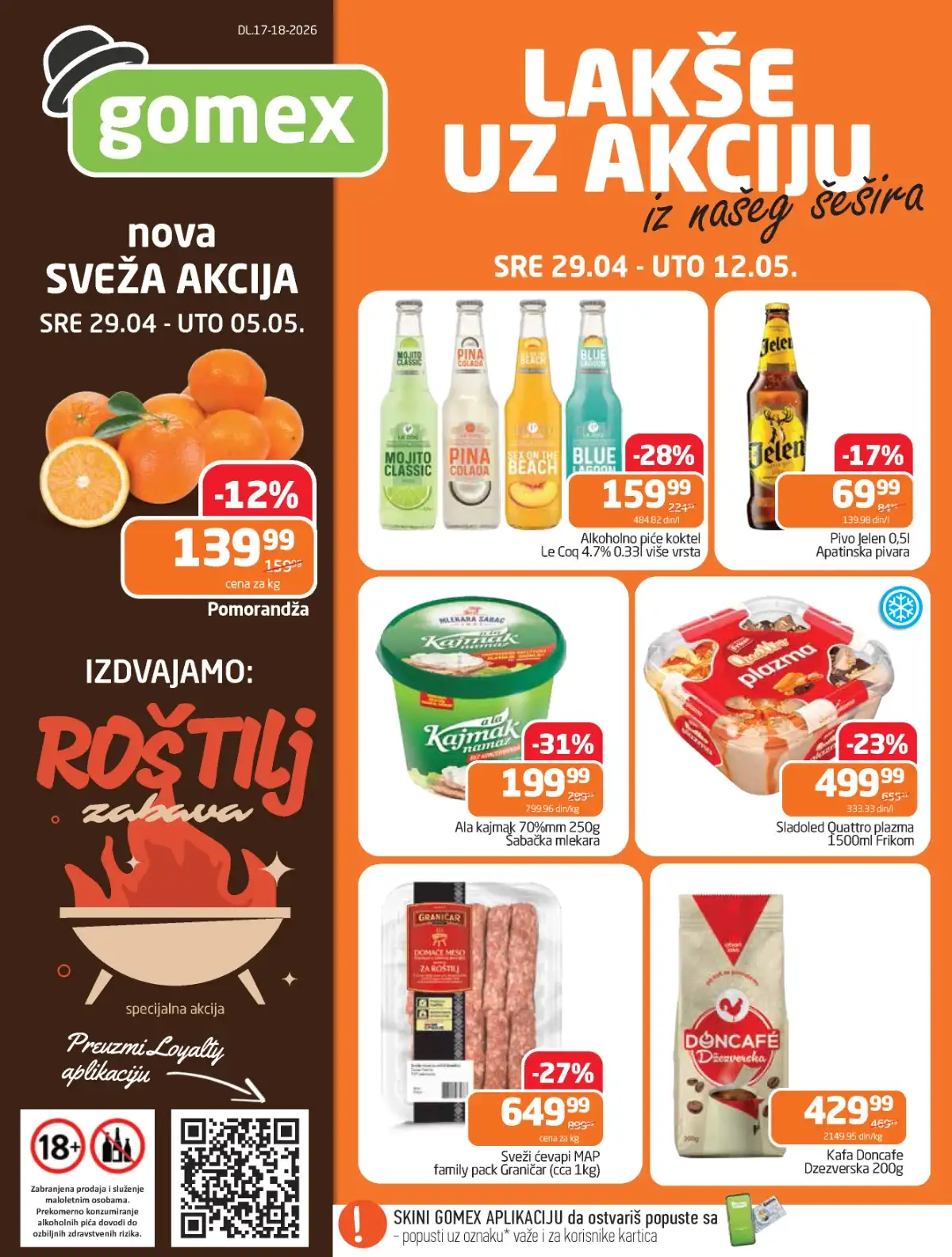 Gomex akcija Lakše iz našeg šešira katalog strana 1 sniženja do 05. maja 2026