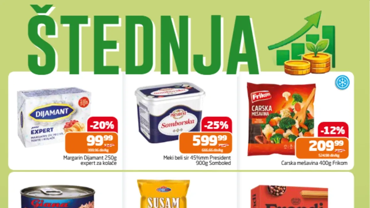 Gomex Štednja akcija od 08. do 21.07.2026. donosi popuste do 32% i niže cene za svakodnevnu kupovinu.