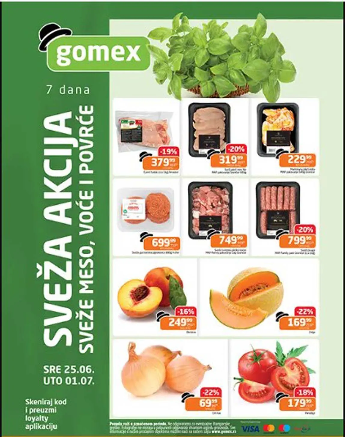 Gomex Sveža akcija, meso, voće i povrće. Super cene