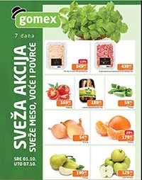Gomex Sveža akcija, meso, voće i povrće. Super cene