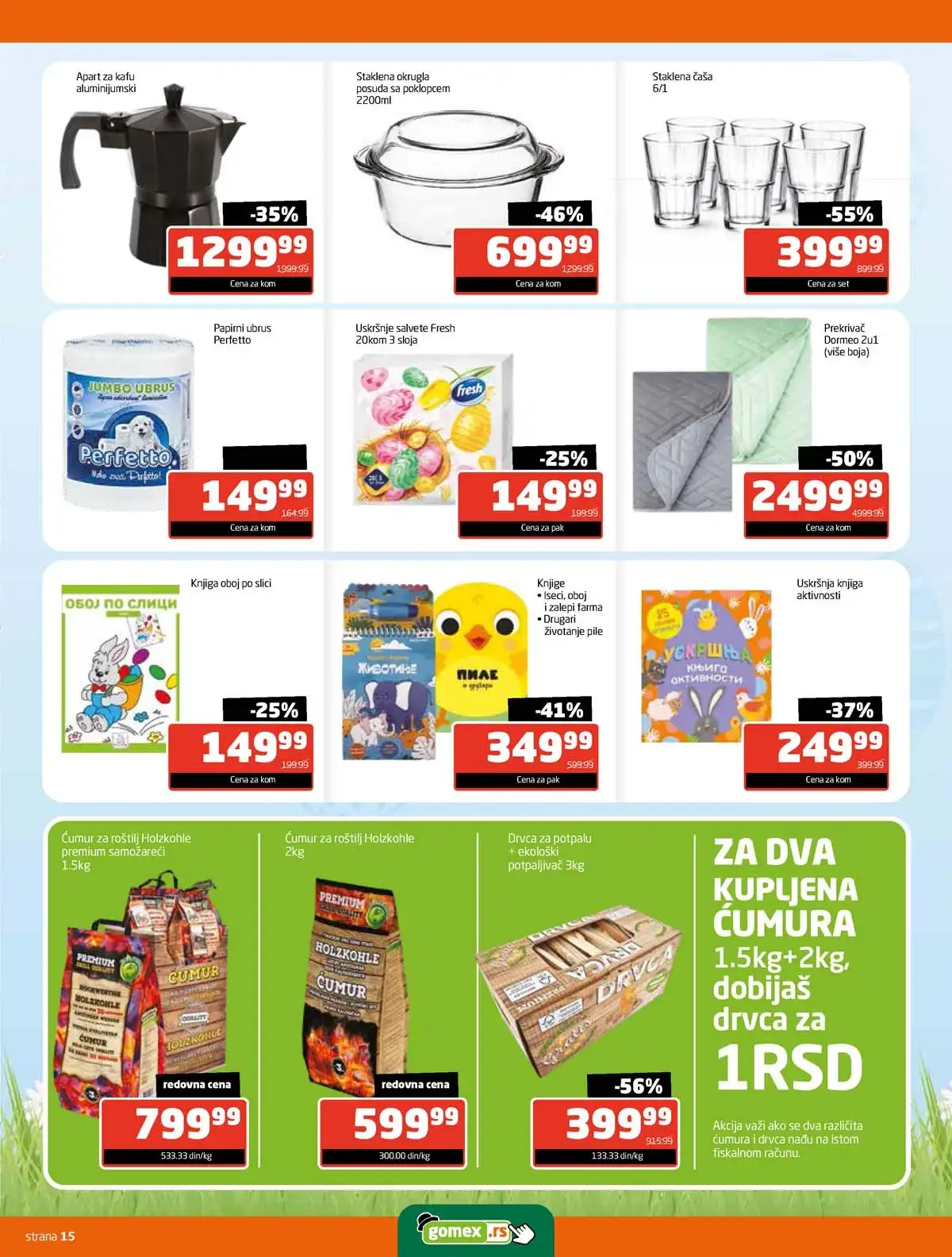 Gomex Uskršnji katalog Radost za celu porodicu – strana 15 Gomex akcija do 43% Uskršnji katalog Radost za celu porodicu strana 15