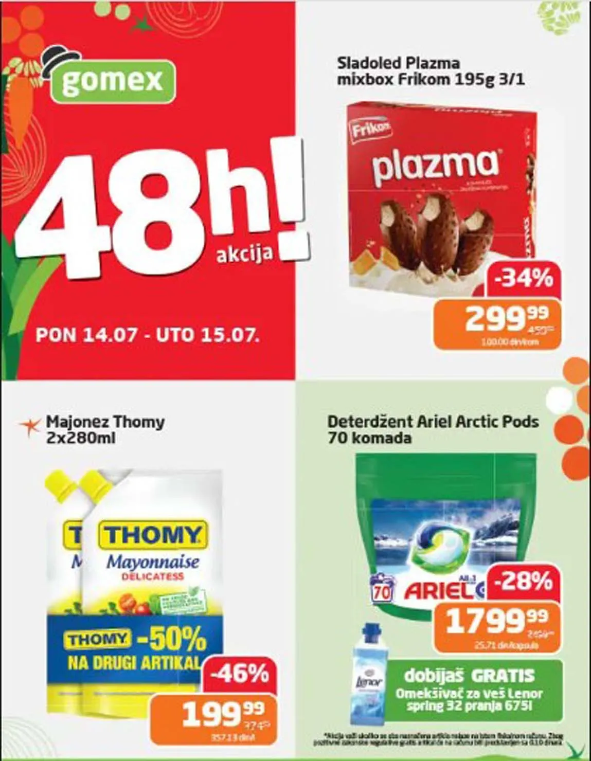 Gomex akcija – 48 sati sniženja do 15. jula 2025. | Popusti do 50%