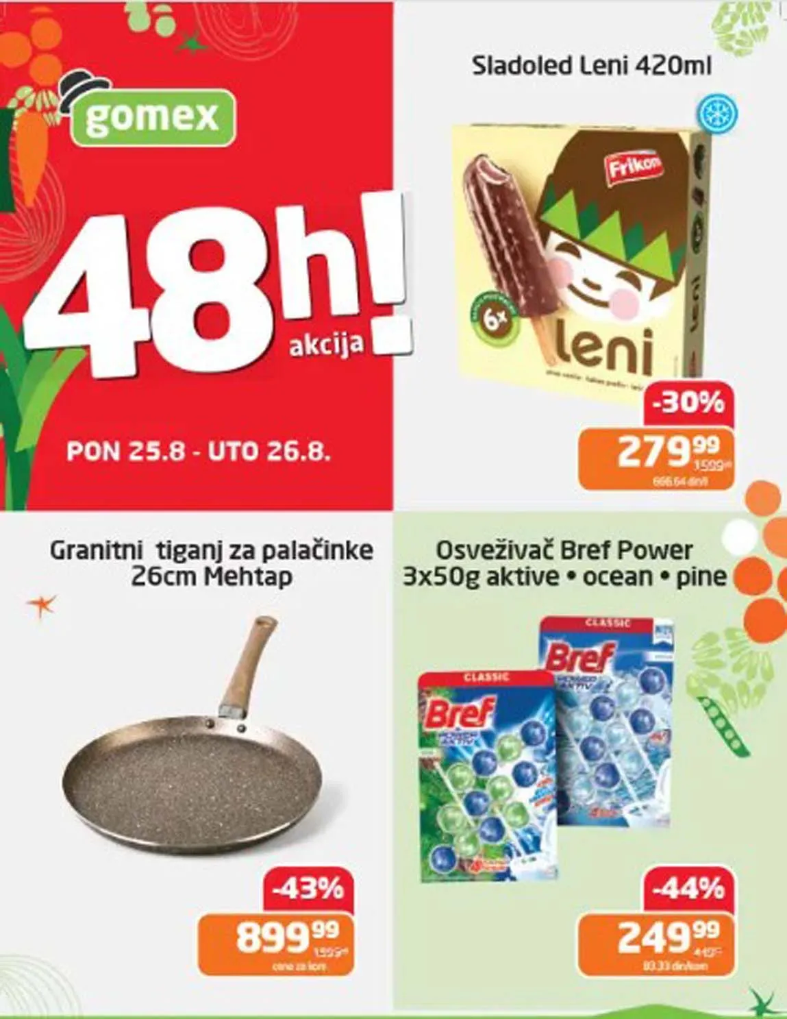 Gomex – 48 sati akcija | Sniženja do 26.08.2025.