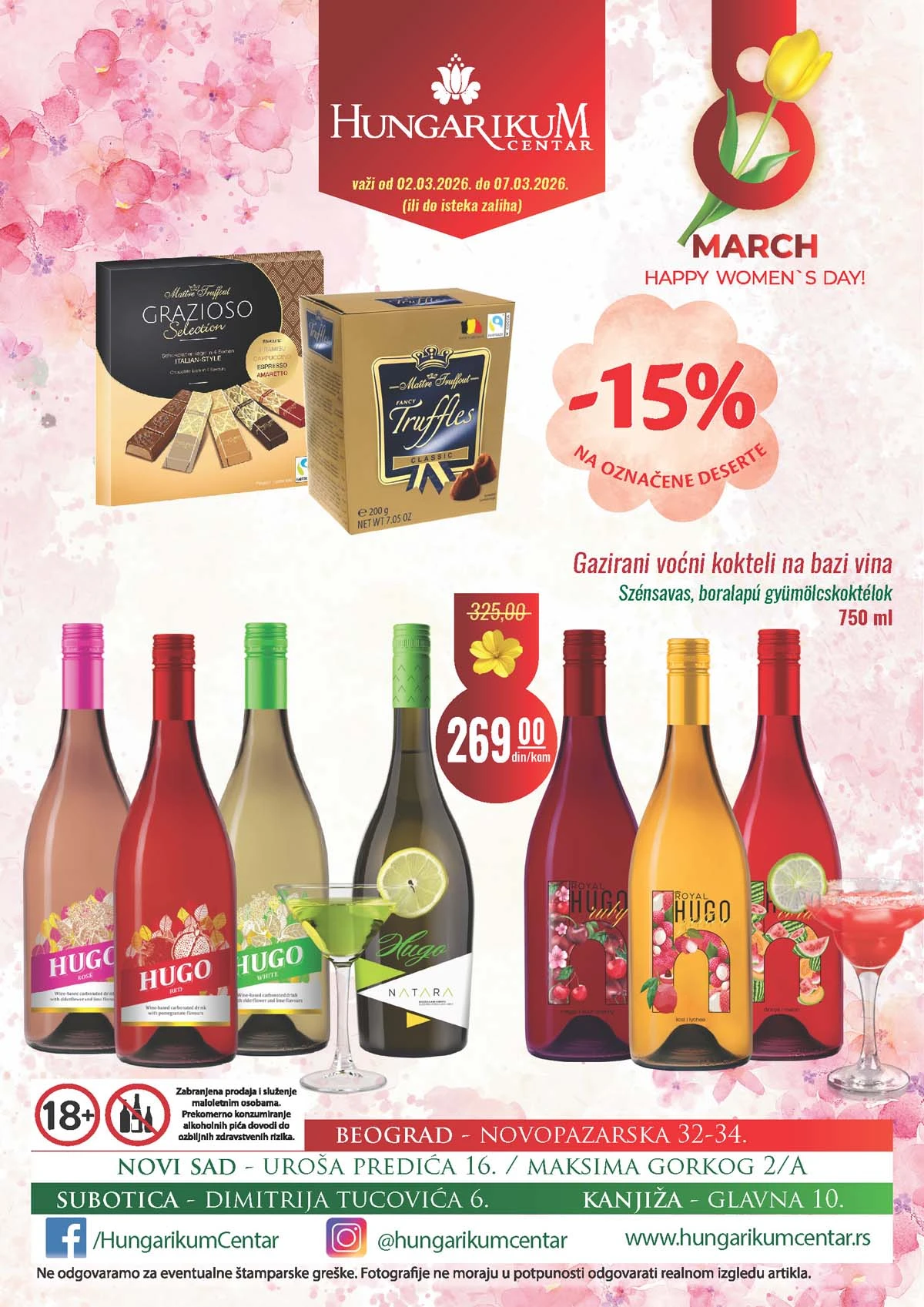 Hungarikum akcija Happy women's day 15% na označene deserte do 7. marta 2026