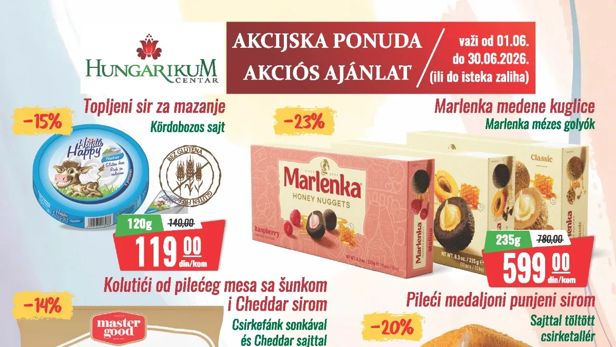 Hungarikum akcija do 32% – prehrana, vino i mađarski specijaliteti do 30.06.2026