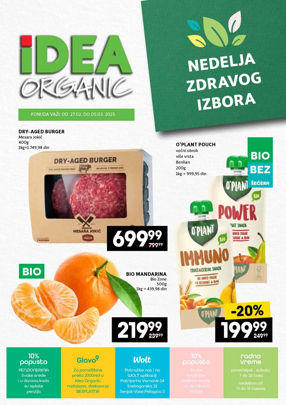 IDEA Organic sniženja