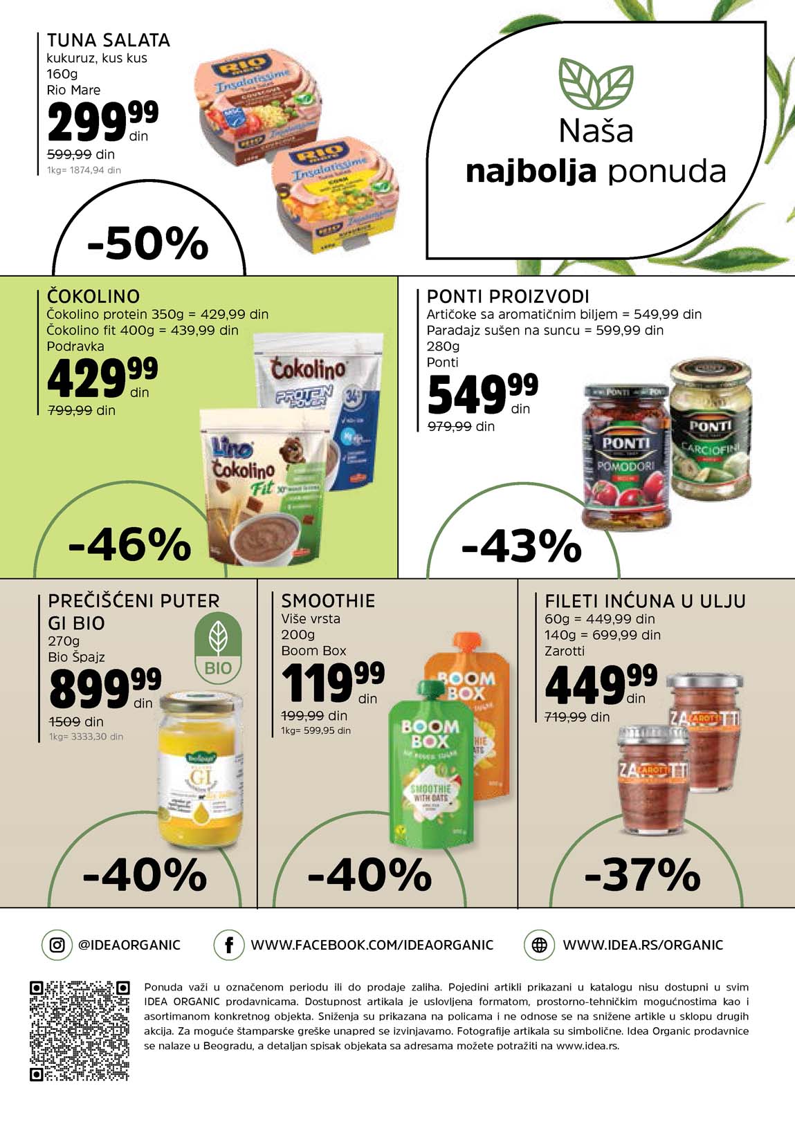 IDEA Organic sniženja